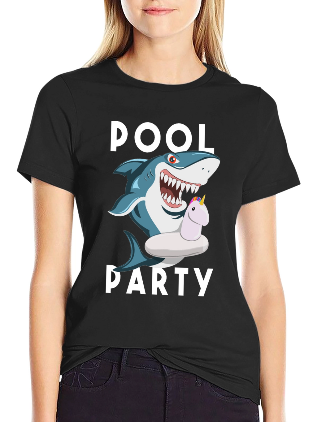 Pool Party Shark Graphic T-Shirt