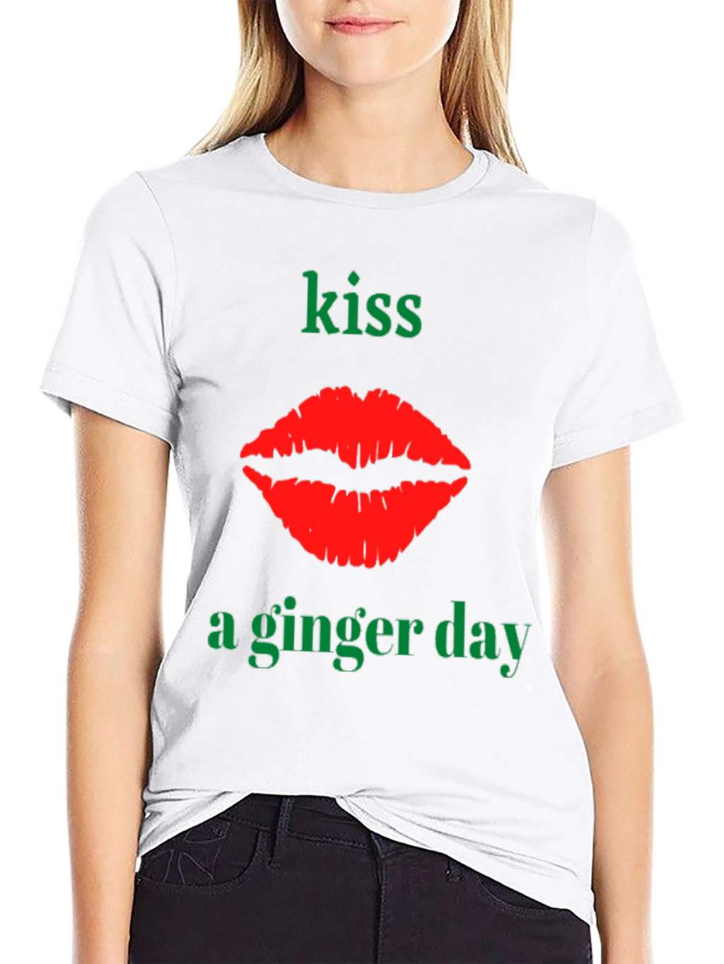 Kiss A Ginger Day T-Shirt - Novelty Graphic Tee