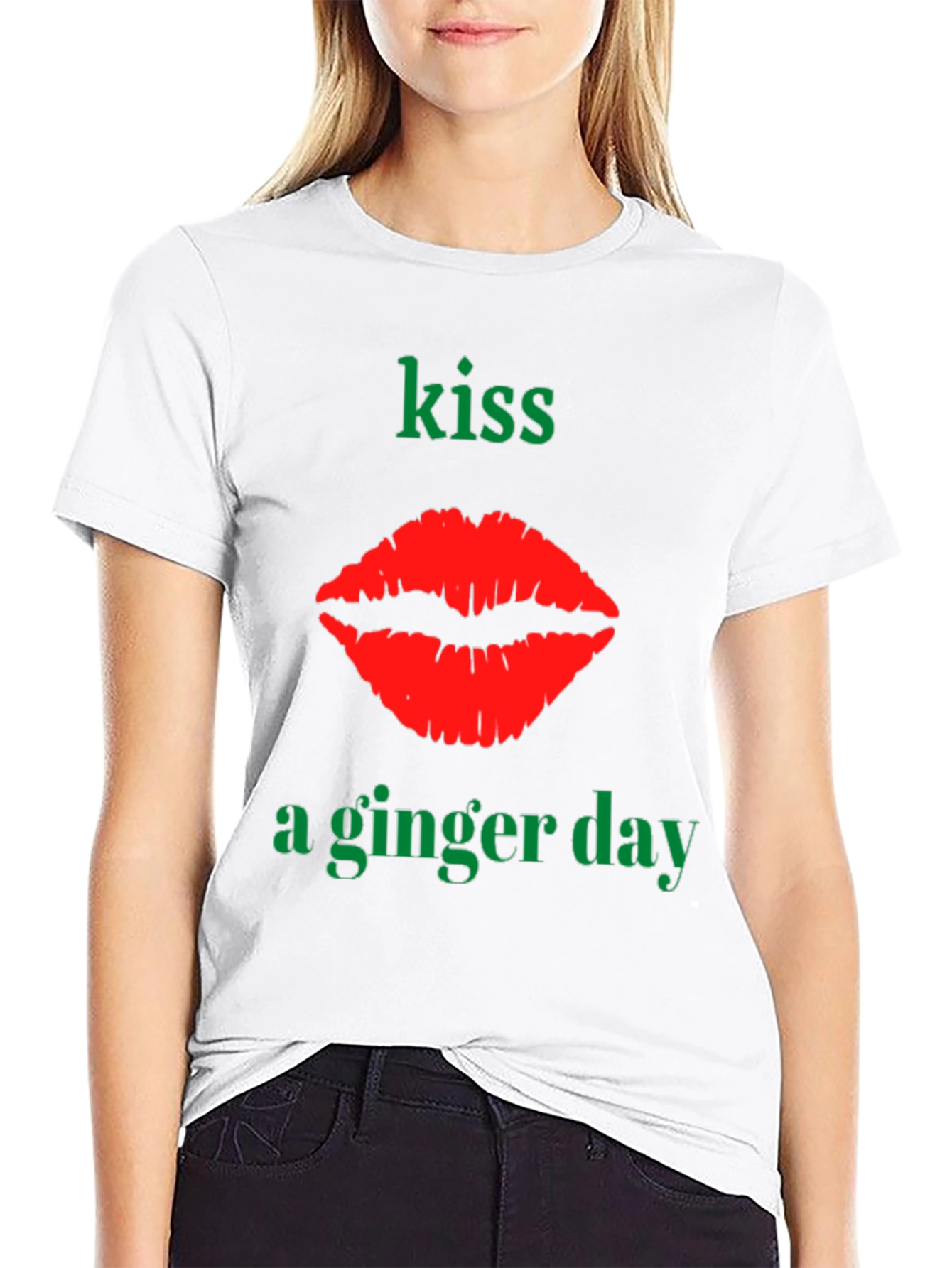 Kiss A Ginger Day T-Shirt - Novelty Graphic Tee