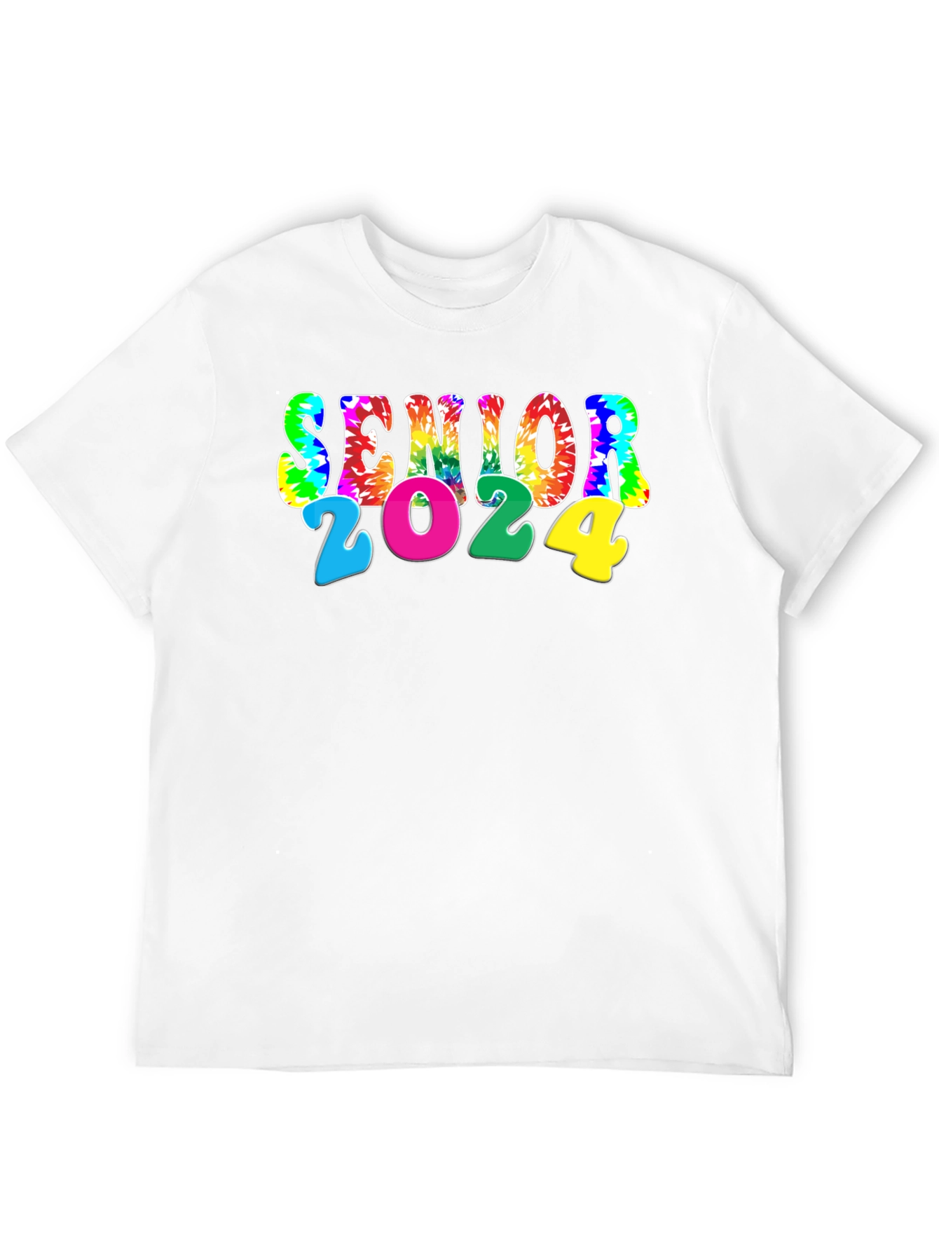 Senior 2024 Tie Dye Graphic Tee - Graduation Year Shirt