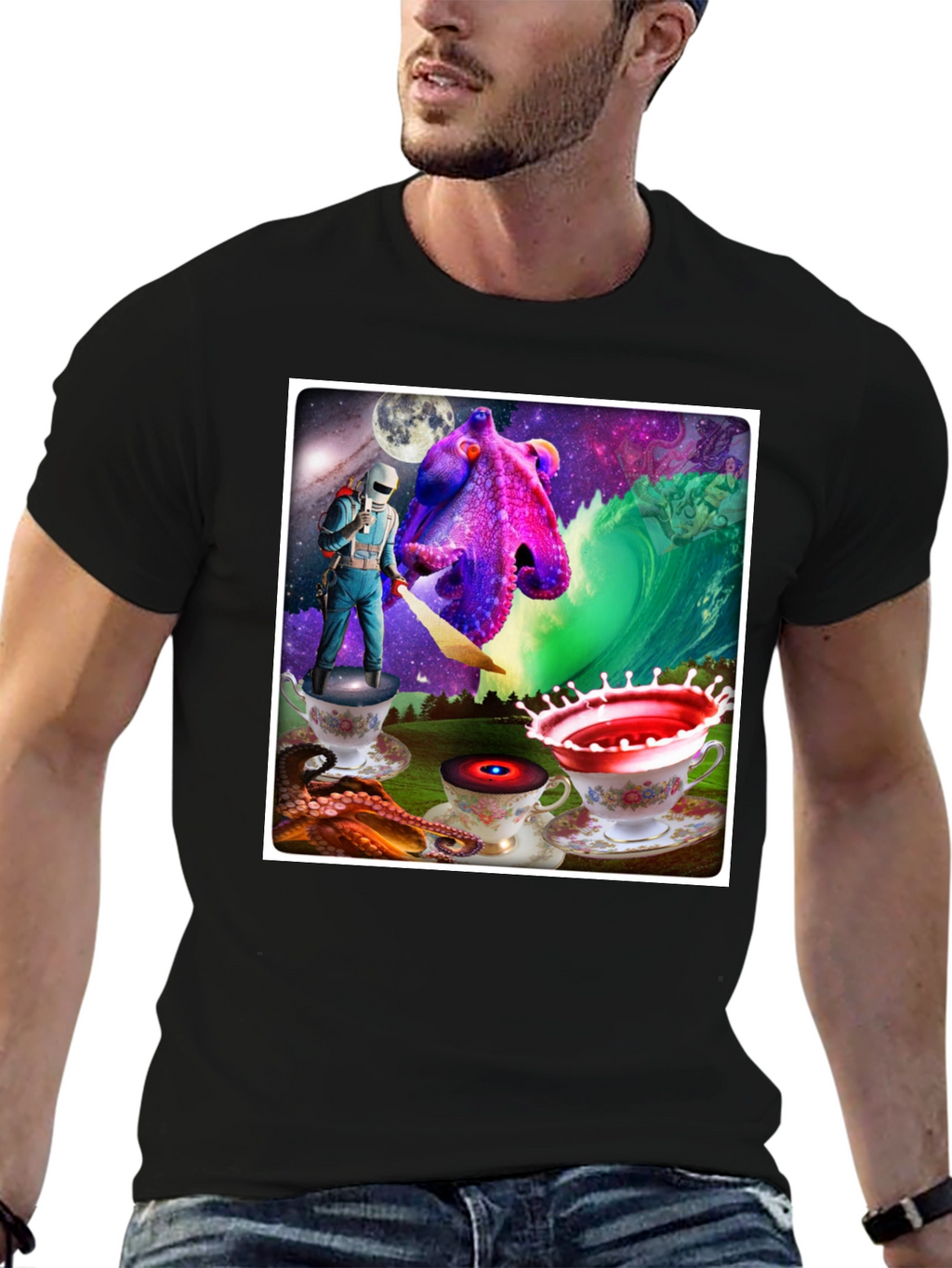 Surreal Space Octopus T-Shirt