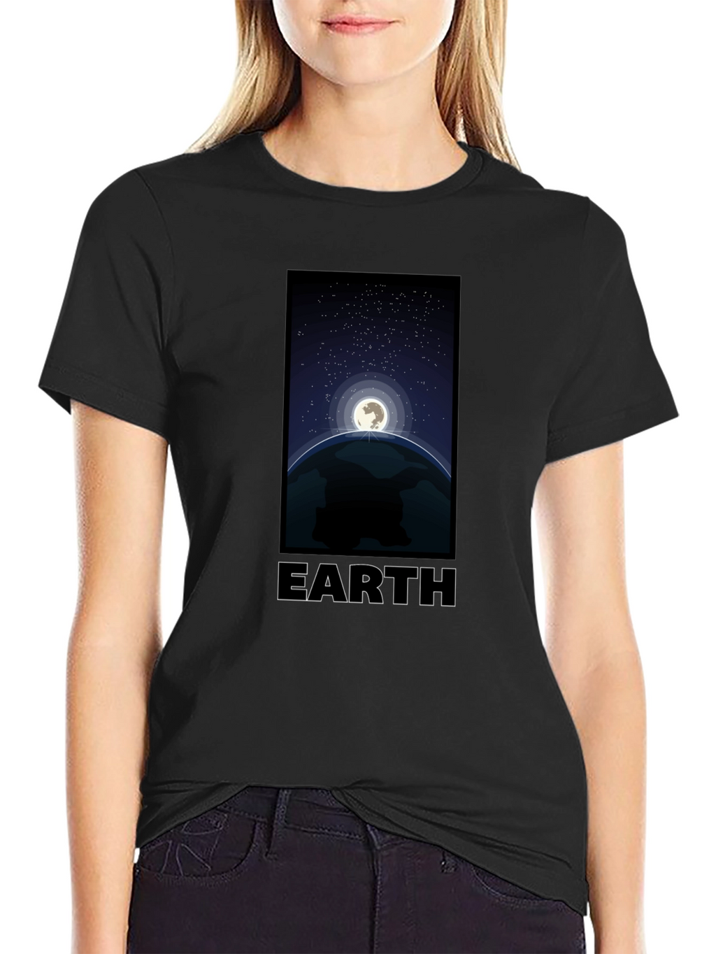 Earth Graphic T-Shirt - Night Sky Design