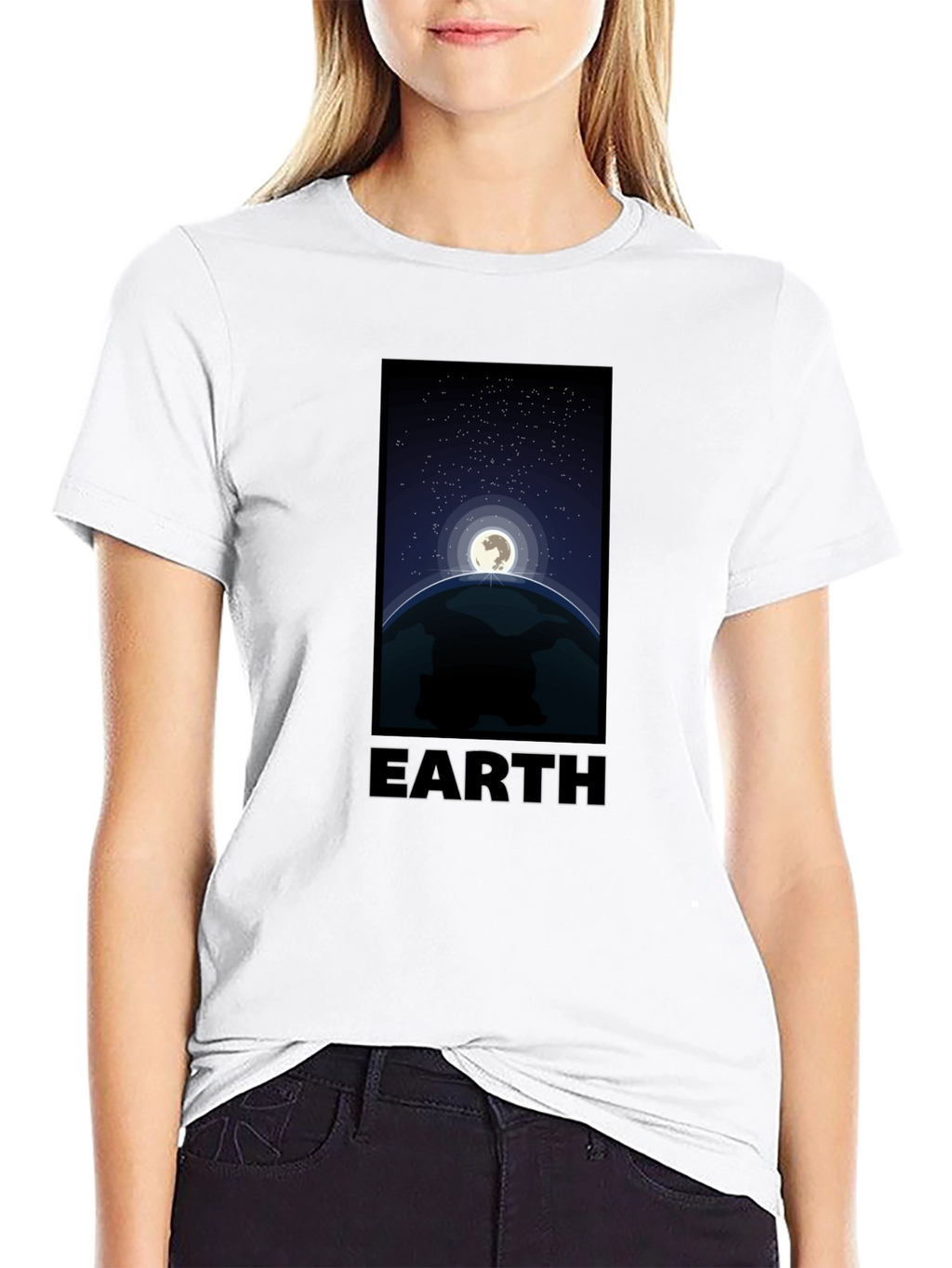 Earth Graphic T-Shirt - Night Sky Design
