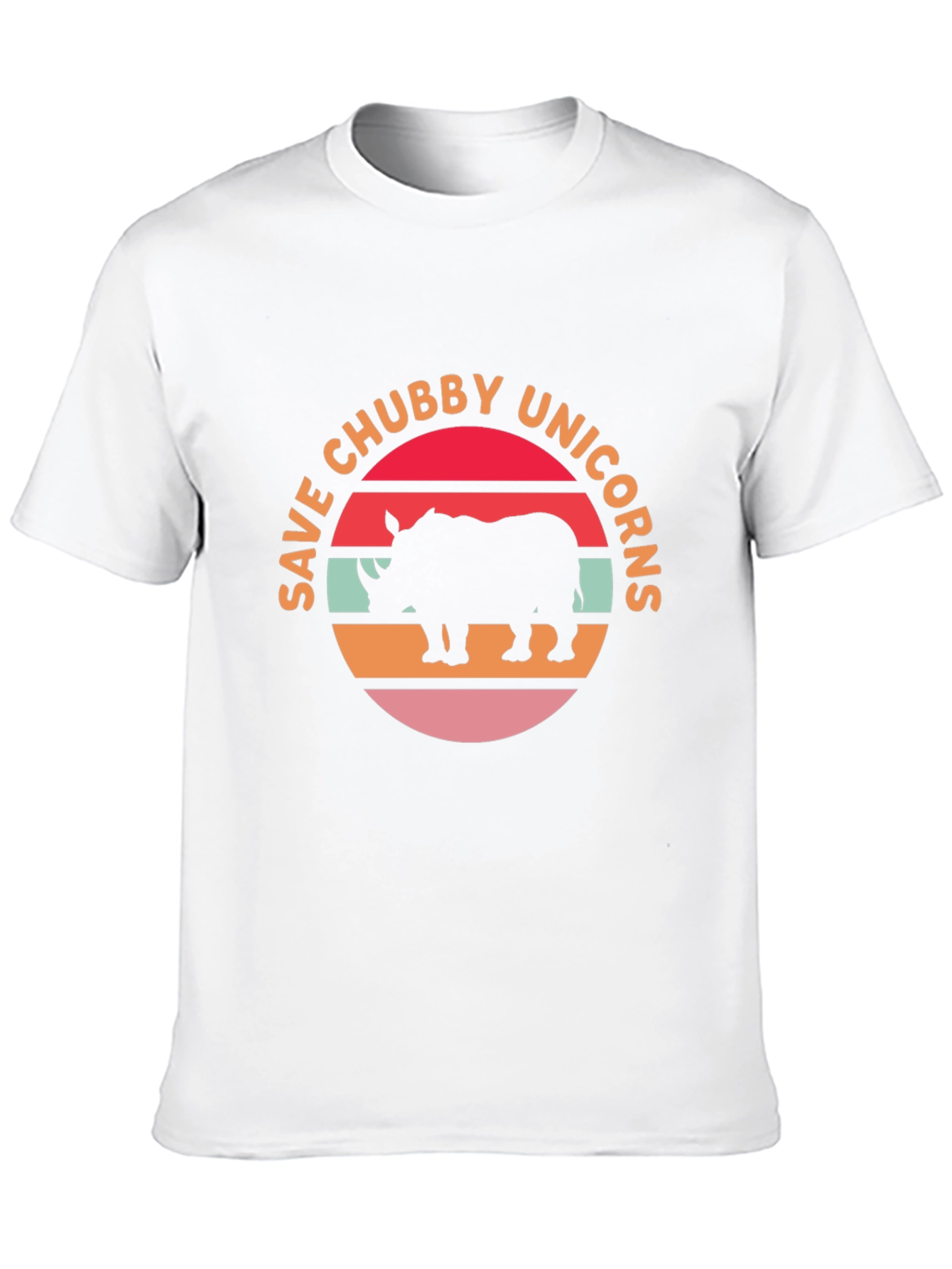Save Chubby Unicorns Retro Graphic T-Shirt