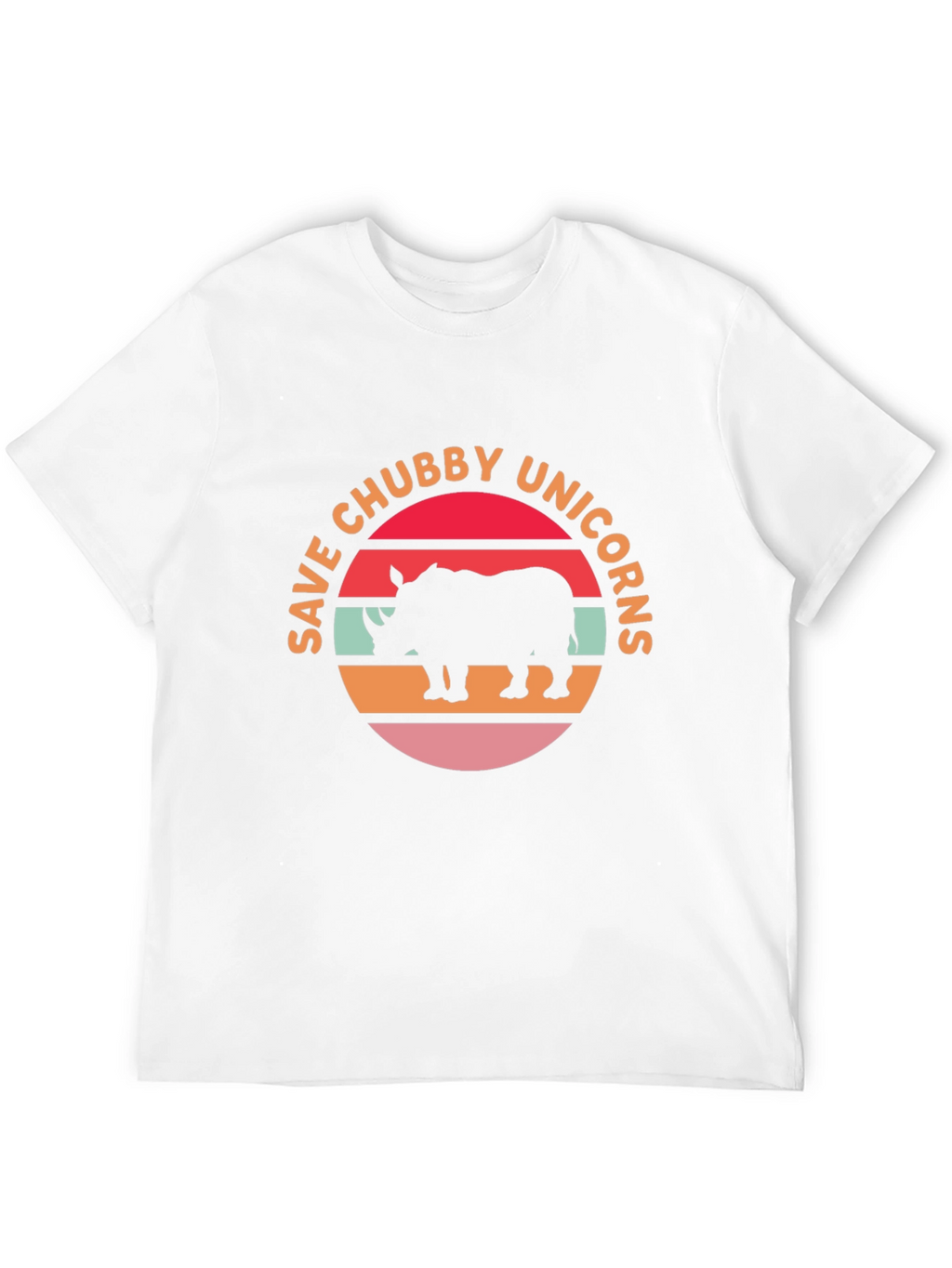 Save Chubby Unicorns Retro Graphic T-Shirt