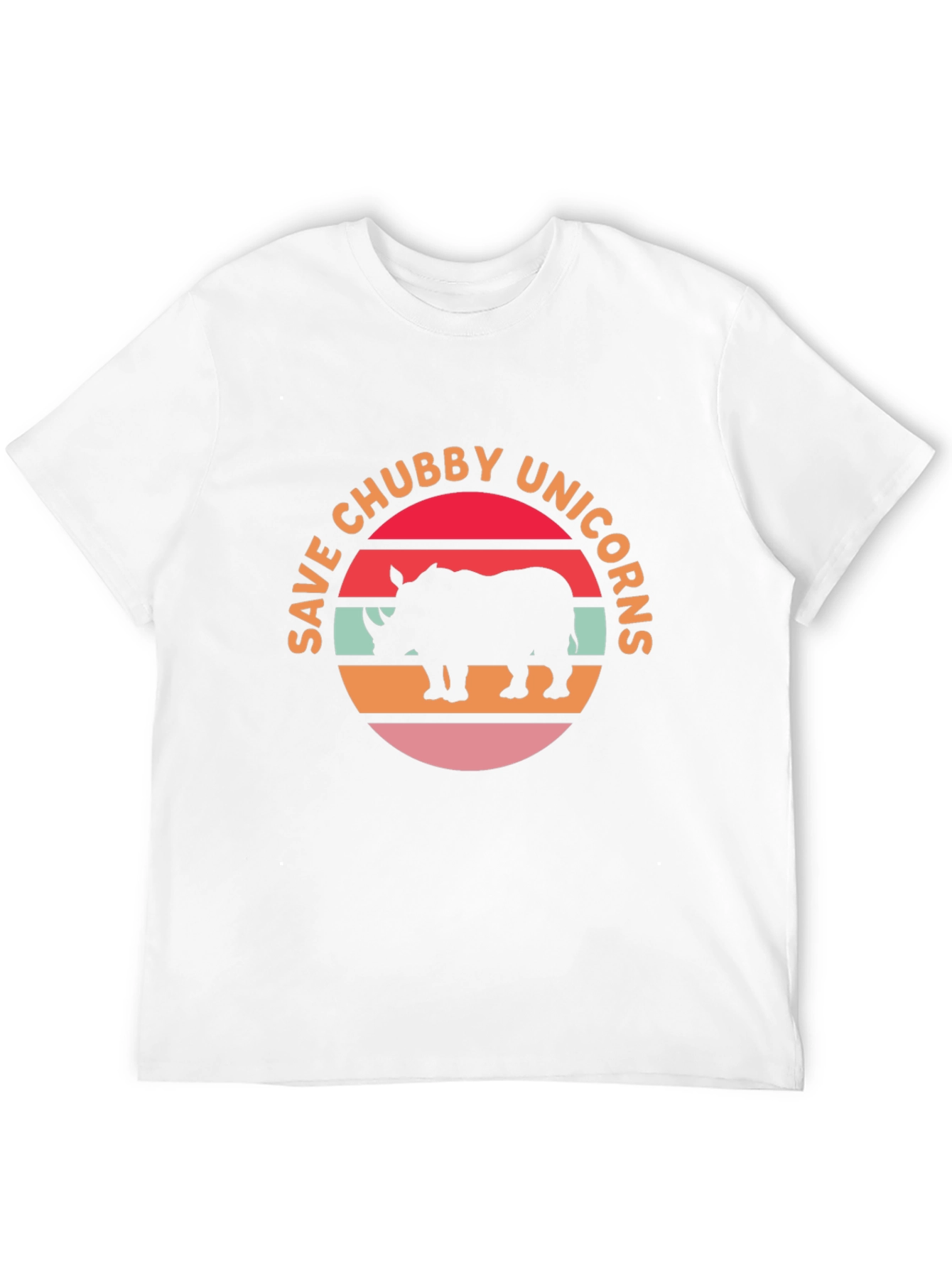 Save Chubby Unicorns Retro Graphic T-Shirt