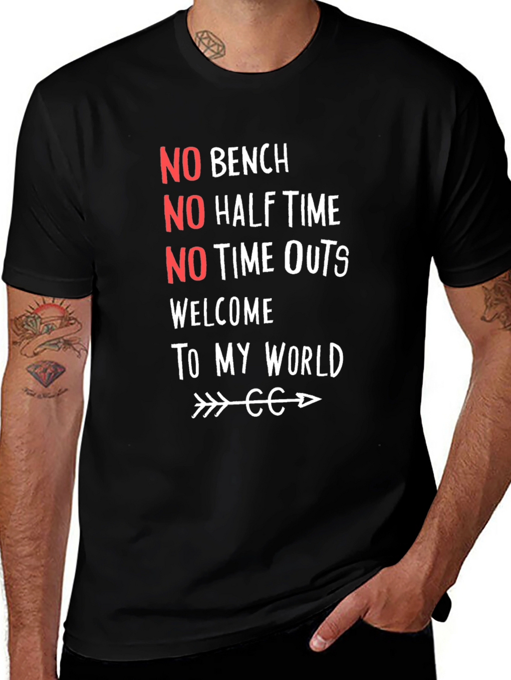 No Bench No Half Time Graphic Tee