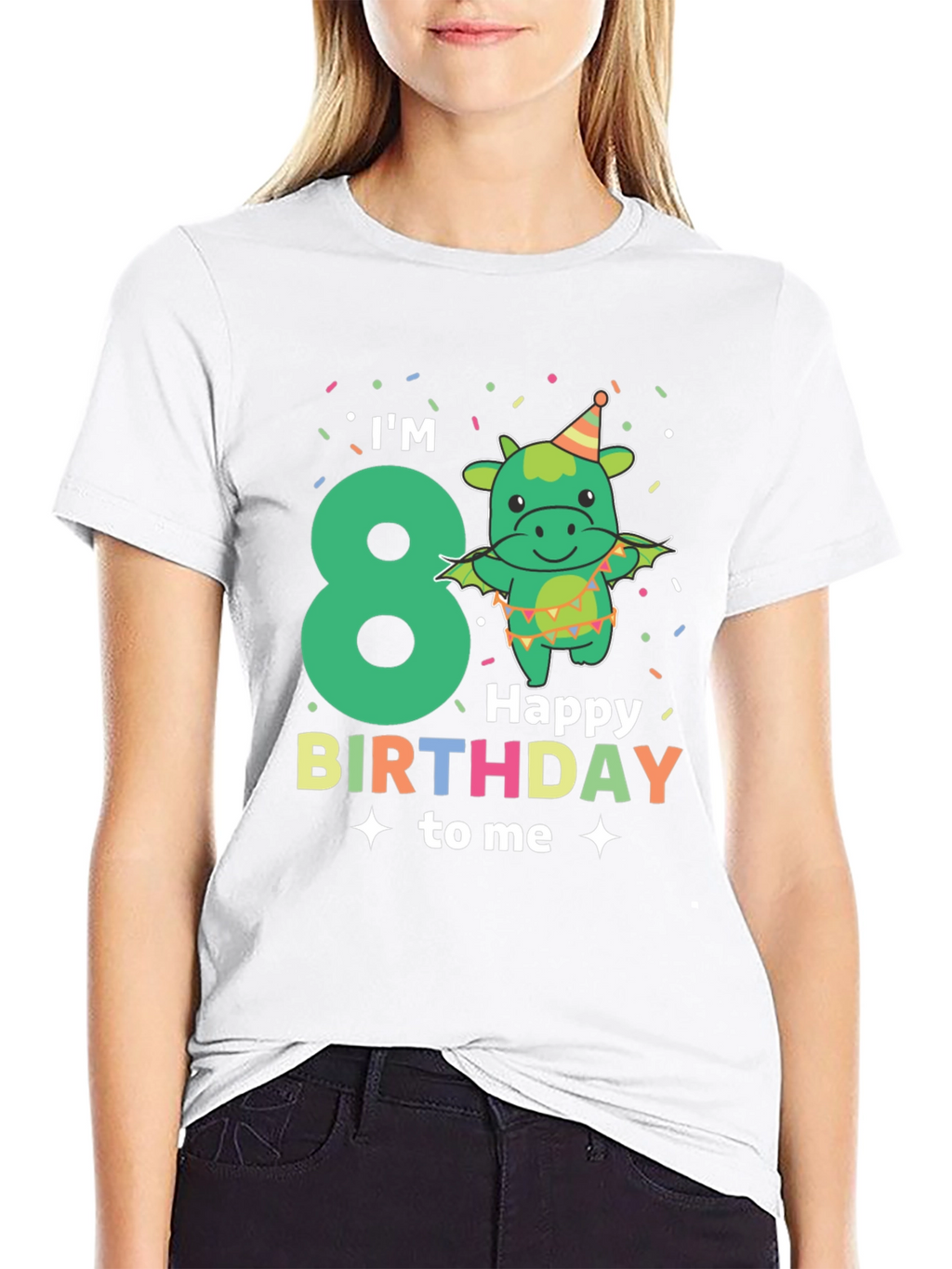 Im 8 Happy Birthday Dragon Kids T-Shirt