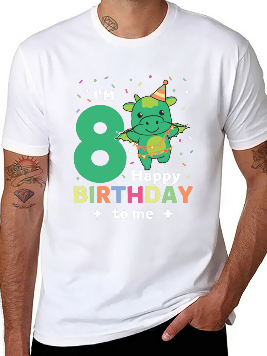 Im 8 Happy Birthday Dragon Kids T-Shirt