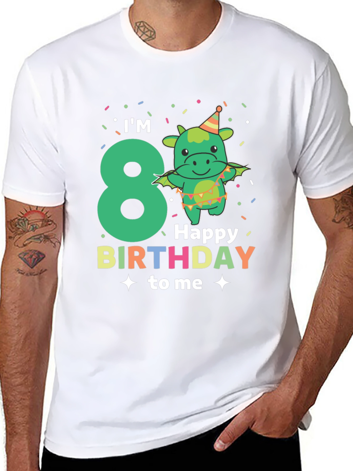 Im 8 Happy Birthday Dragon Kids T-Shirt