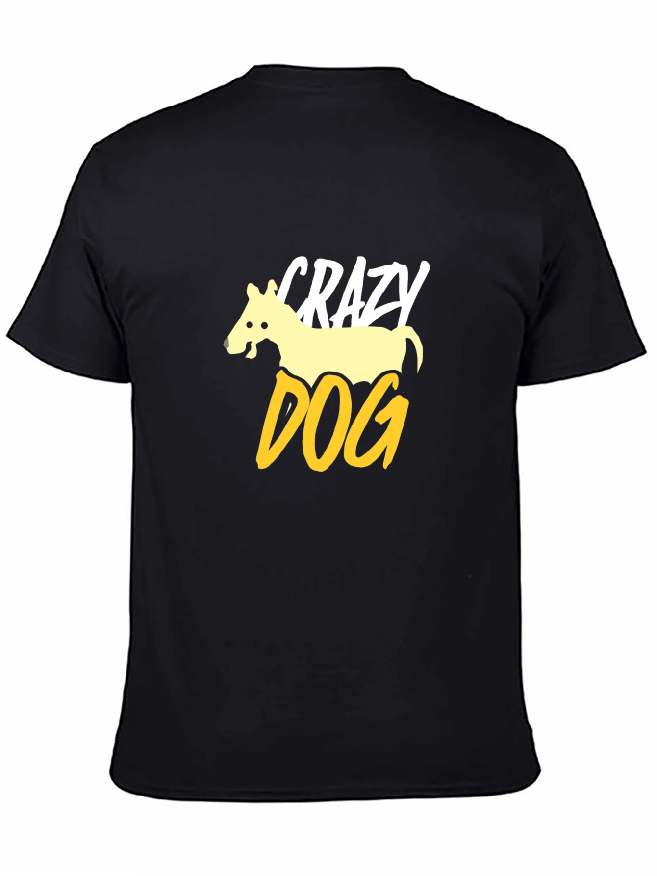 Crazy Dog Graphic Tee - Mens Black T-Shirt