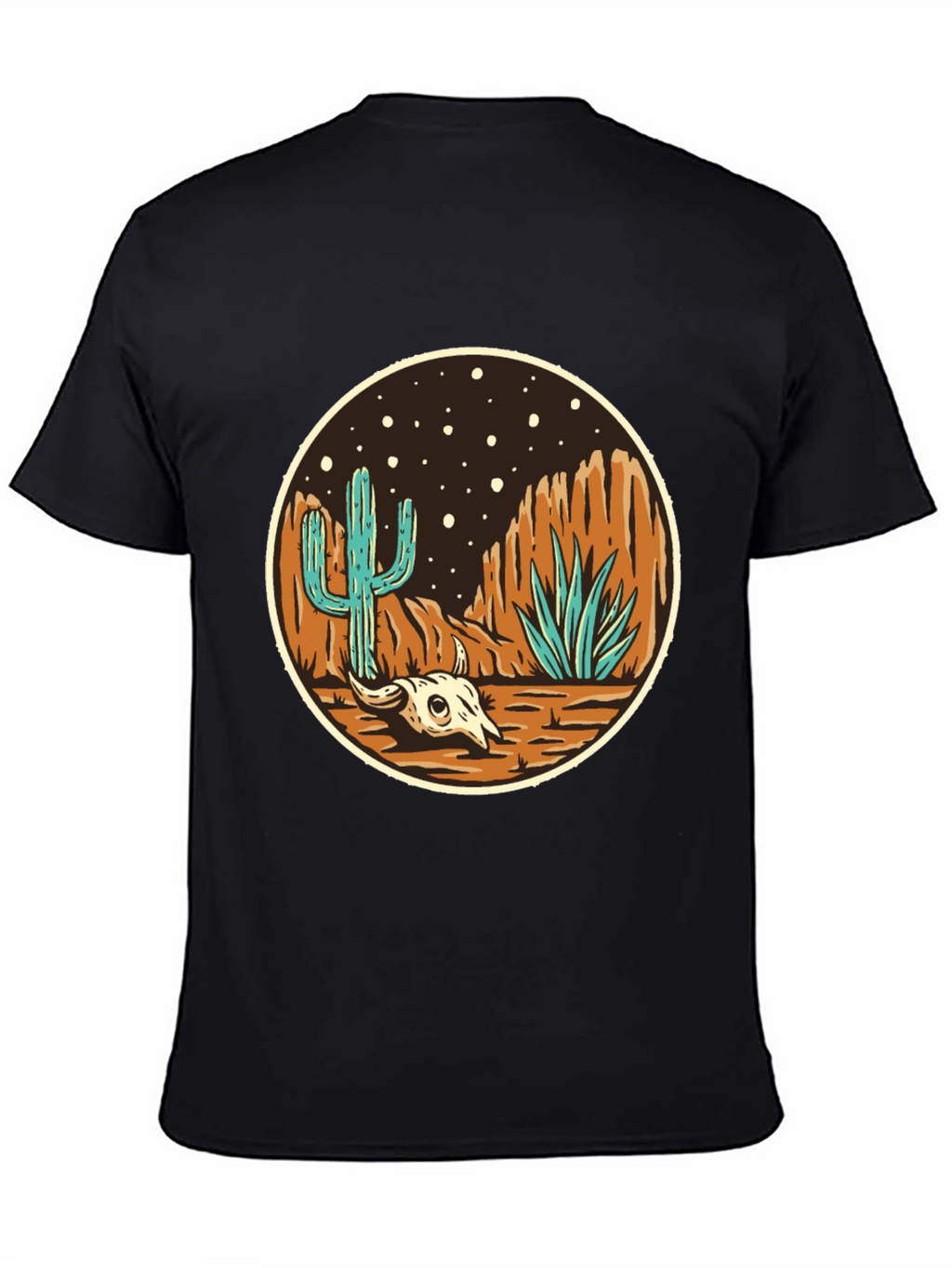 Desert Scene Graphic Tee - Black