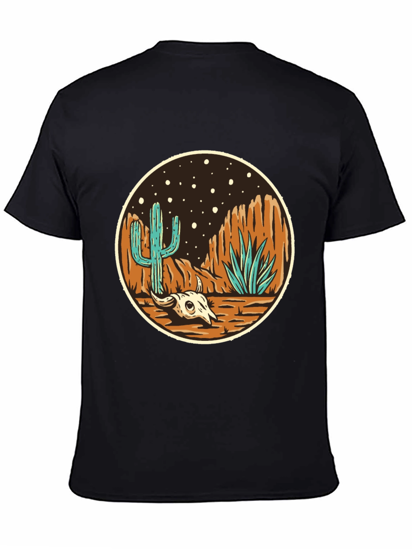 Desert Scene Graphic Tee - Black