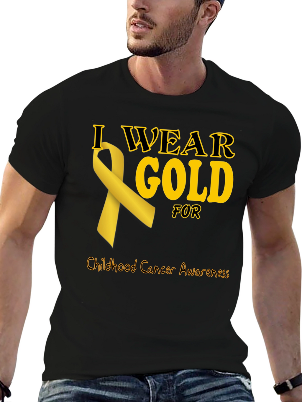 Childhood Cancer Awareness Gold Ribbon T-Shirt