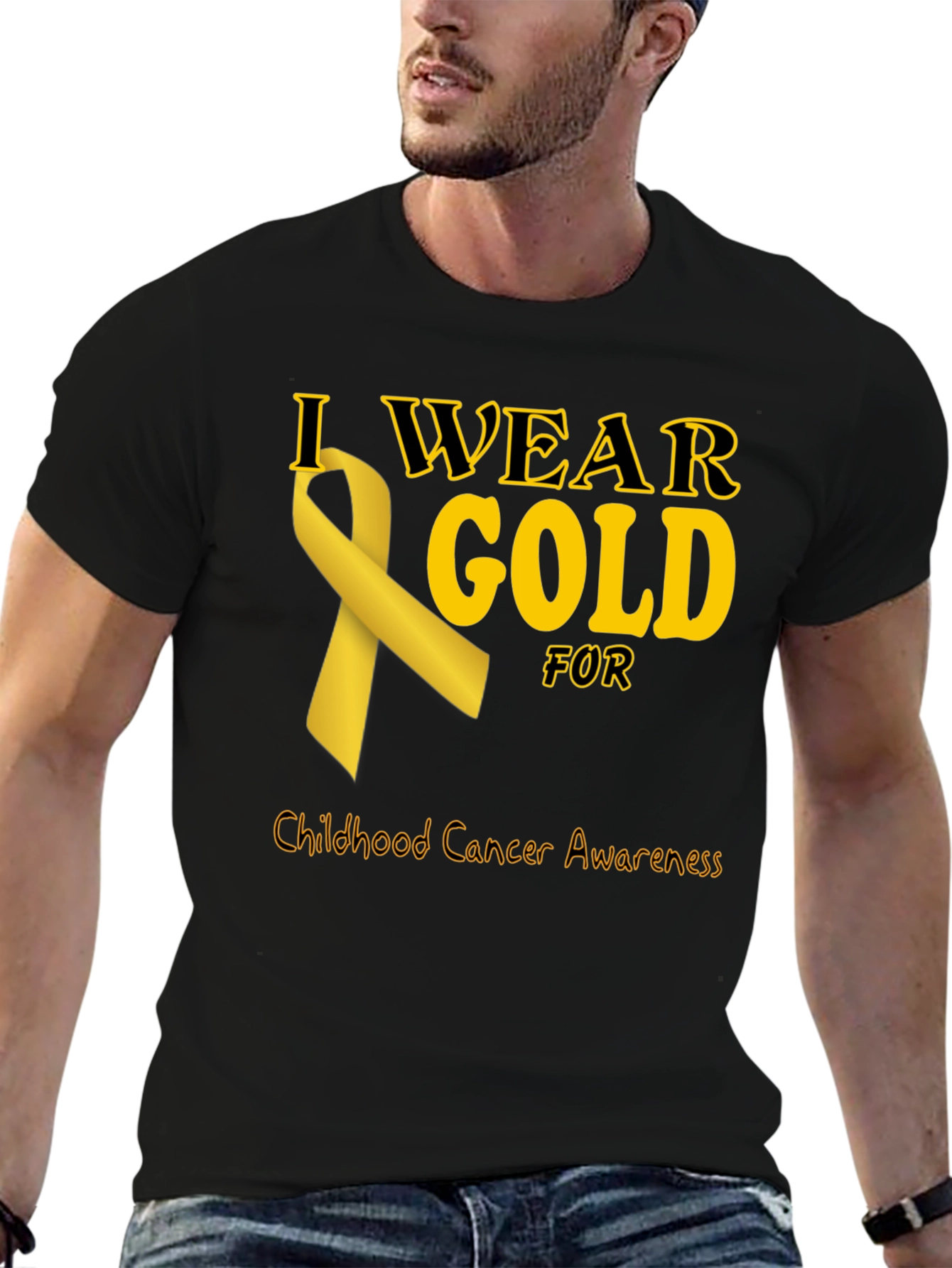 Childhood Cancer Awareness Gold Ribbon T-Shirt