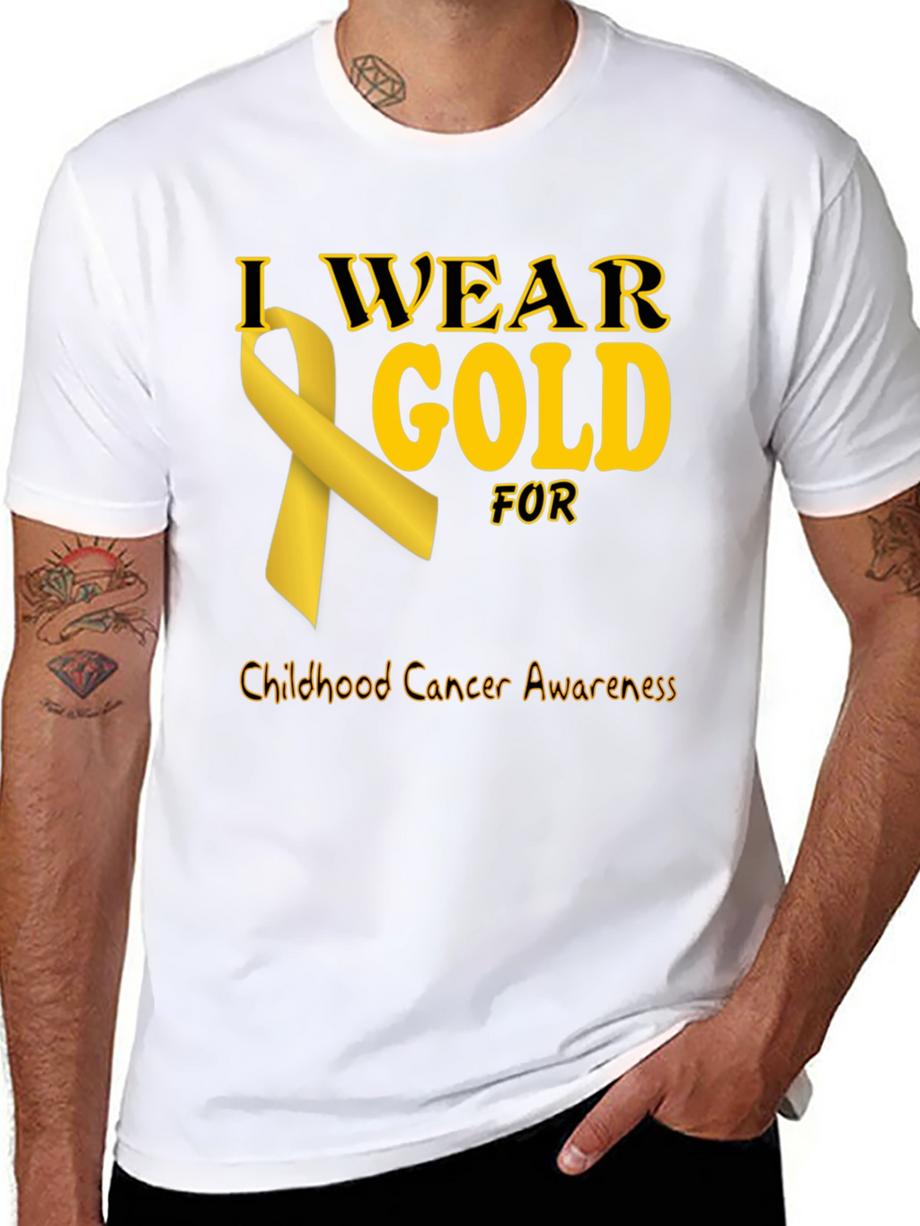 Childhood Cancer Awareness Gold Ribbon T-Shirt