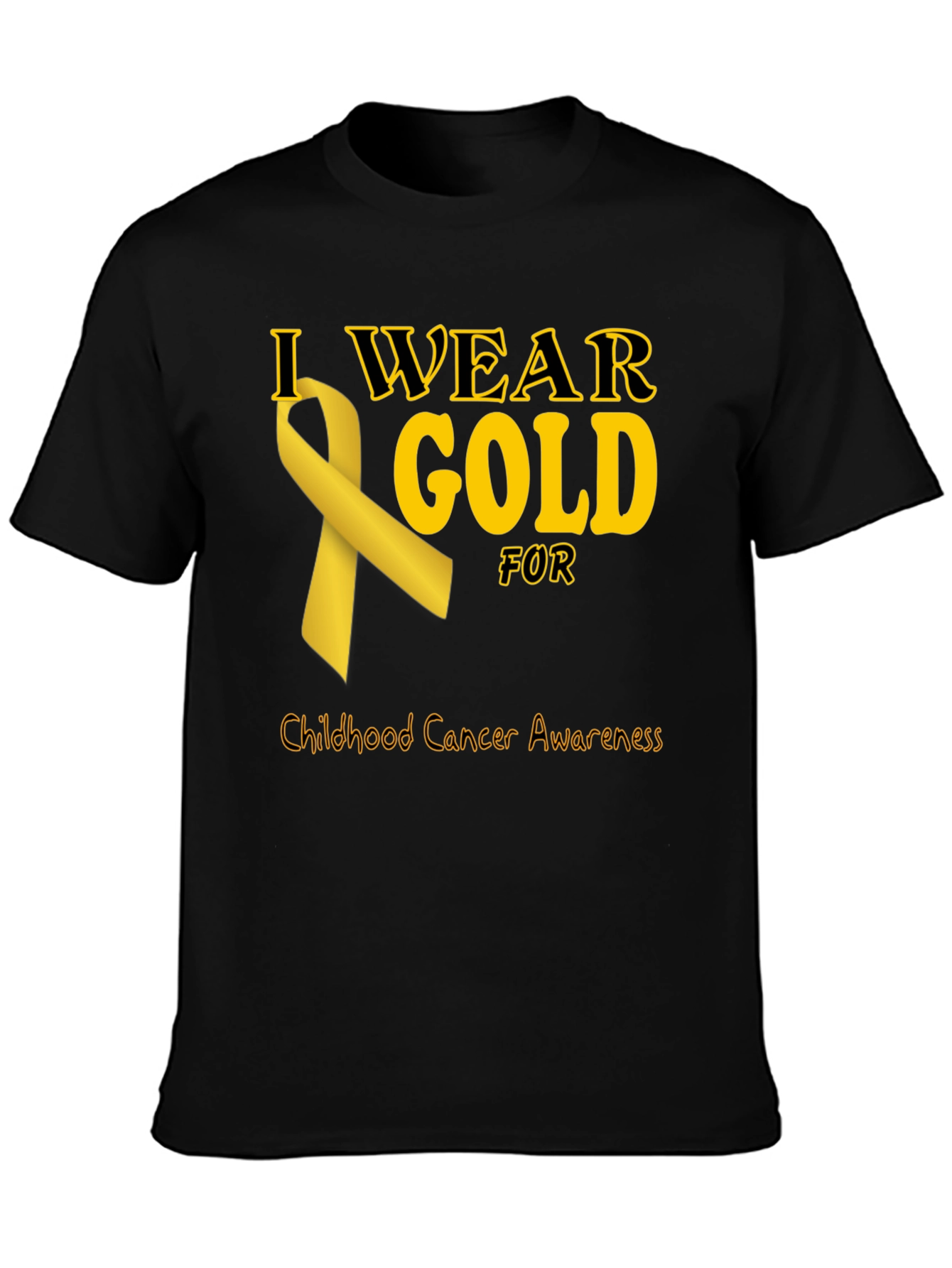Childhood Cancer Awareness Gold Ribbon T-Shirt