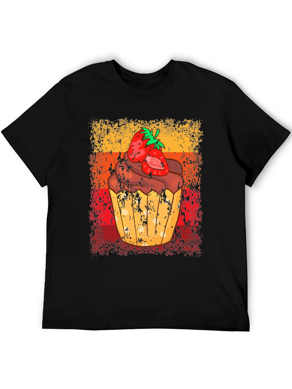 Strawberry Cupcake Graphic Tee - Sweet Treat Shirt