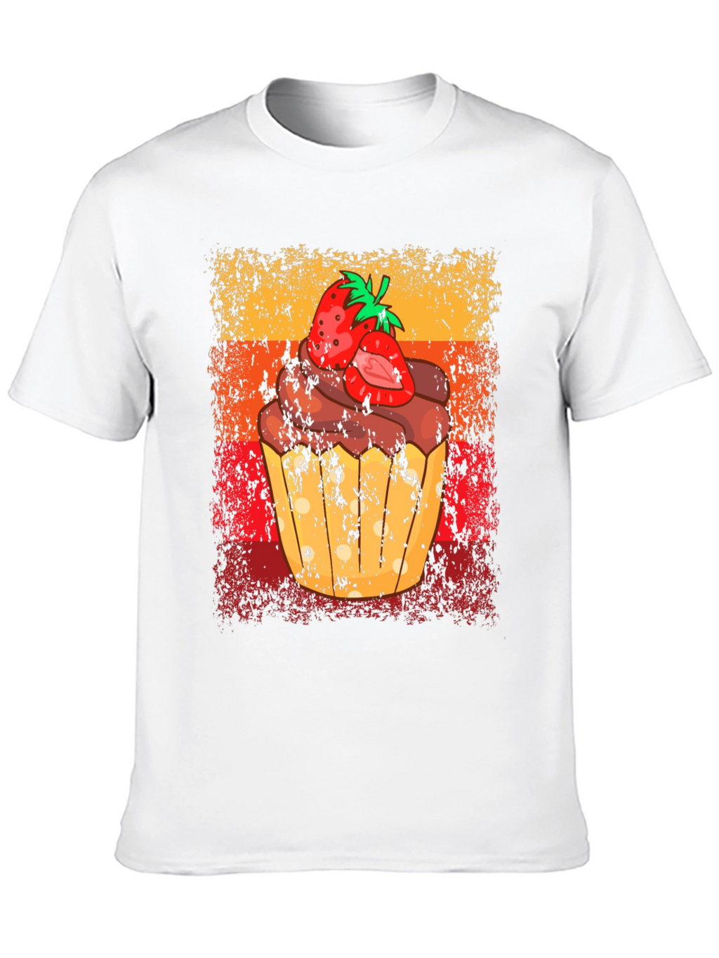 Strawberry Cupcake Graphic Tee - Sweet Treat Shirt