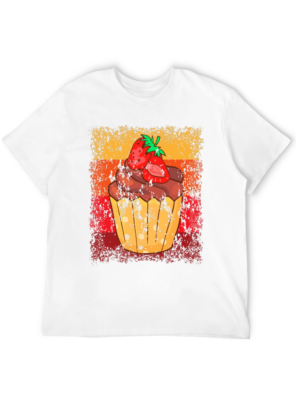 Strawberry Cupcake Graphic Tee - Sweet Treat Shirt