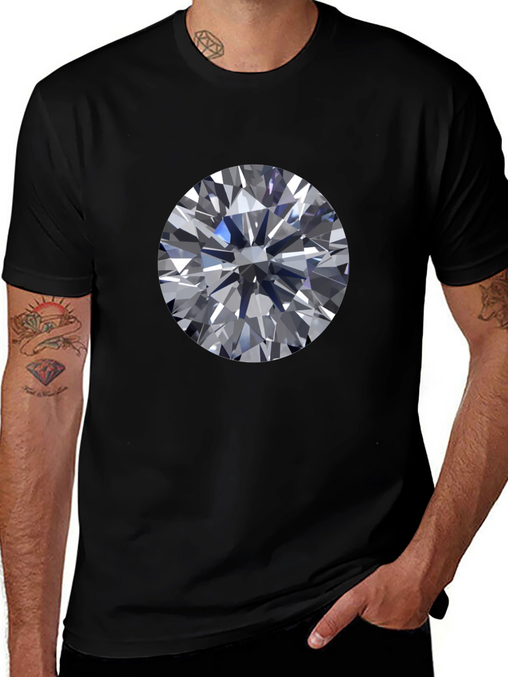 Diamond Graphic Tee - Modern Streetwear Style