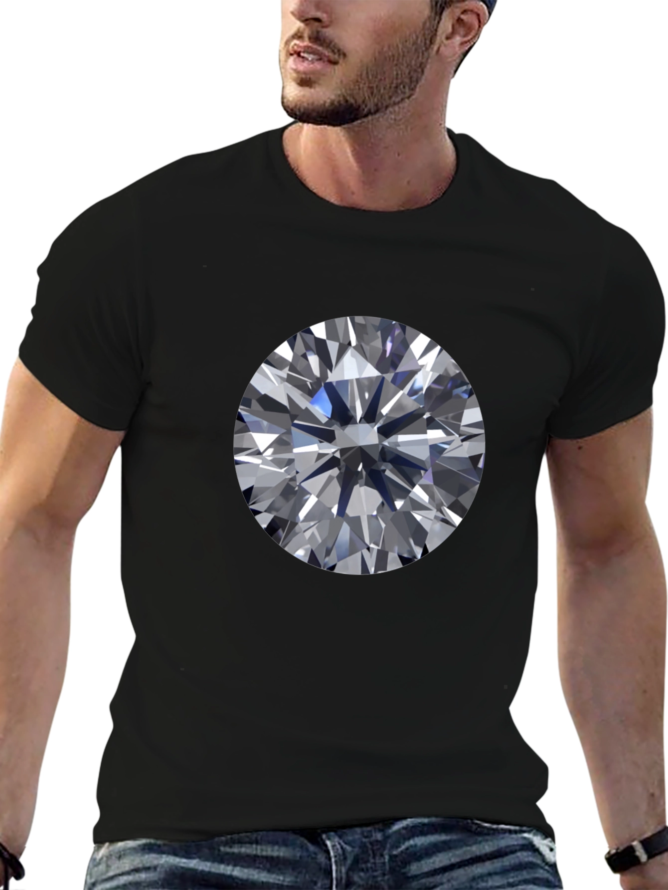 Diamond Graphic Tee - Modern Streetwear Style