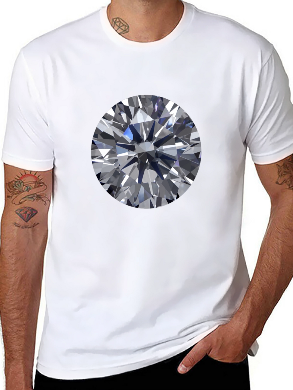 Diamond Graphic Tee - Modern Streetwear Style