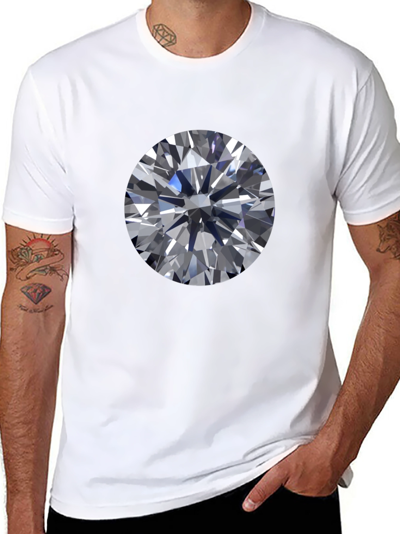 Diamond Graphic Tee - Modern Streetwear Style