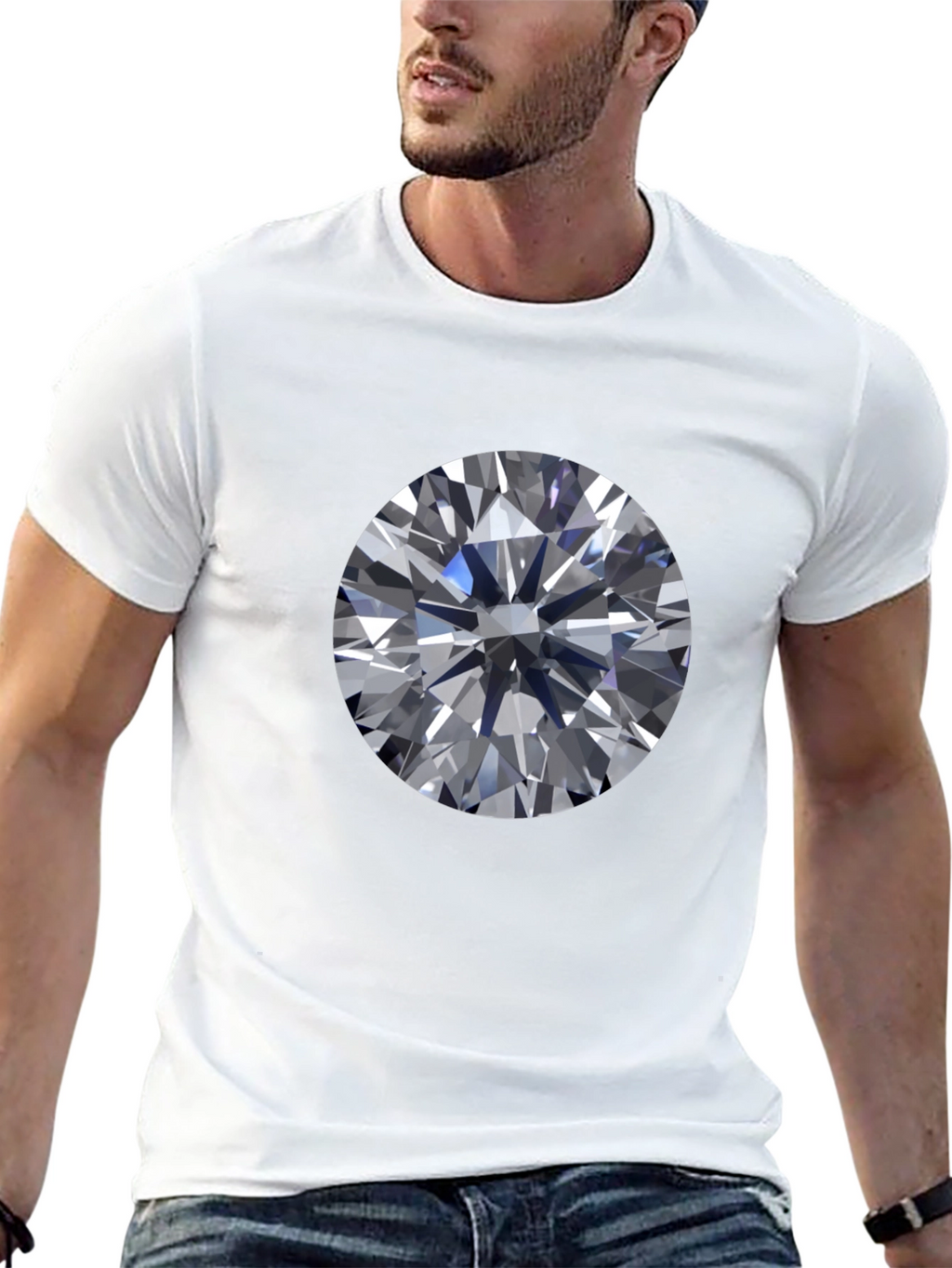 Diamond Graphic Tee - Modern Streetwear Style