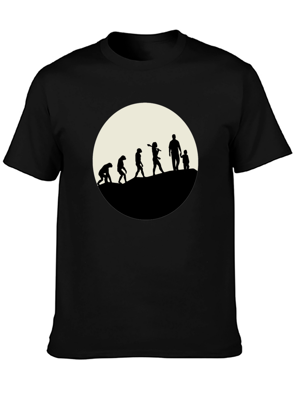 Evolution of Dad T-Shirt - Black Cotton Tee