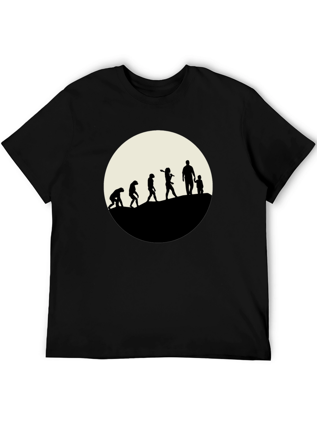 Evolution of Dad T-Shirt - Black Cotton Tee