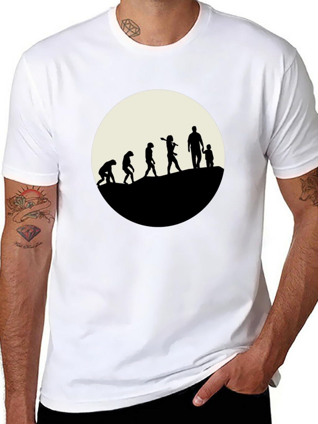 Evolution of Dad T-Shirt - Black Cotton Tee