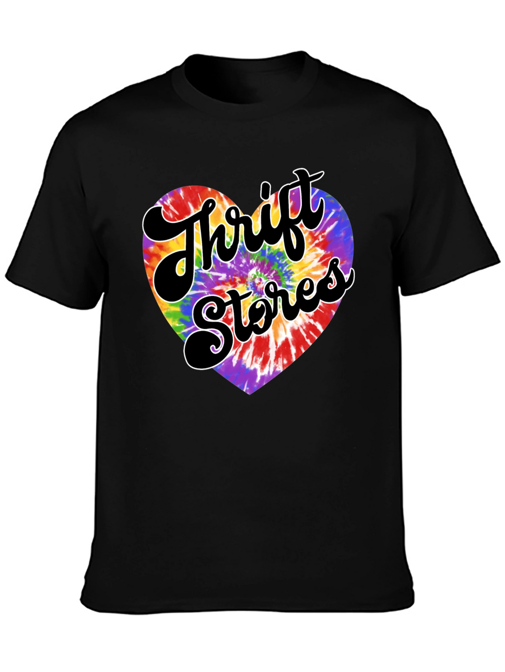 Thrift Stores Tie-Dye Heart Graphic Tee
