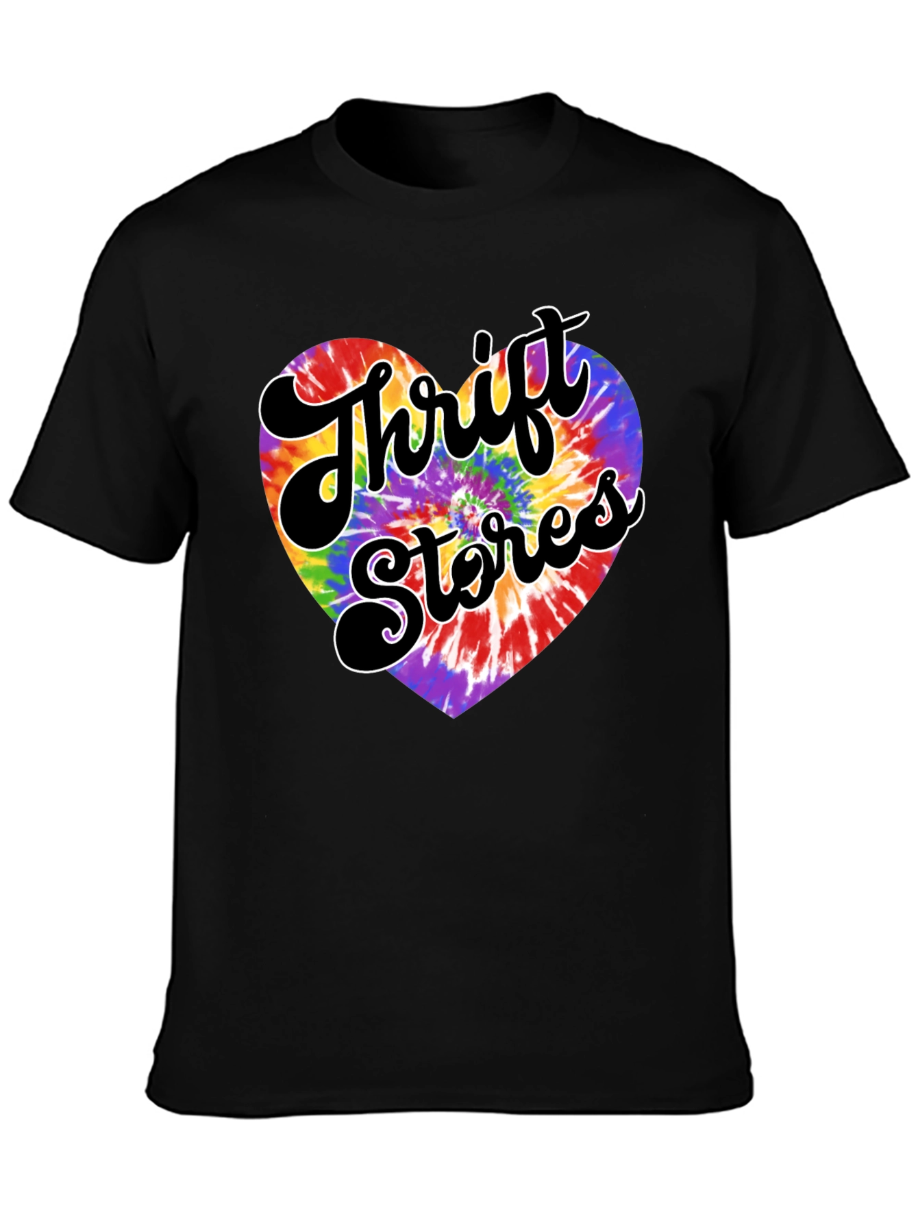 Thrift Stores Tie-Dye Heart Graphic Tee