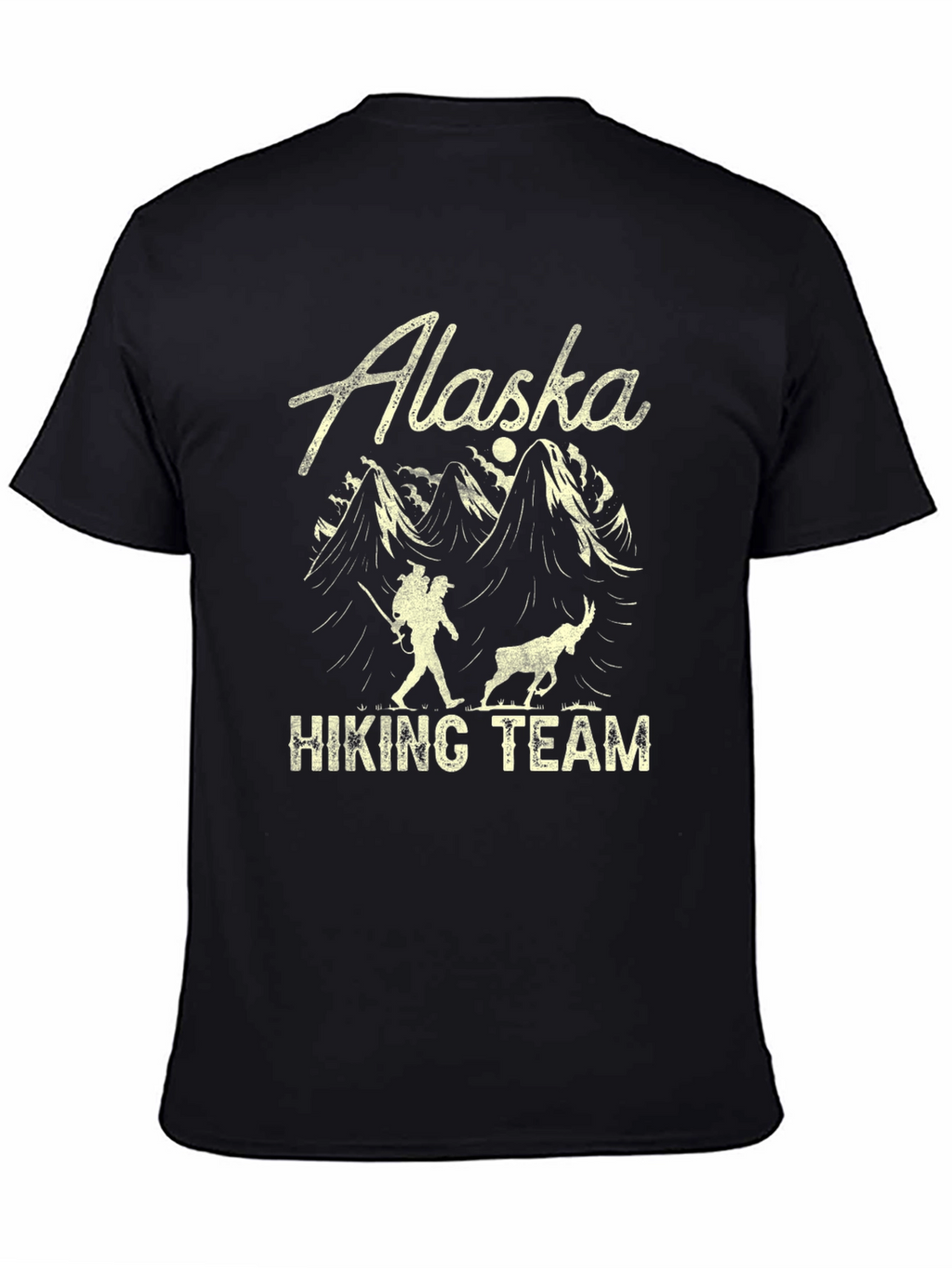 Alaska Hiking Team Black Graphic T-Shirt
