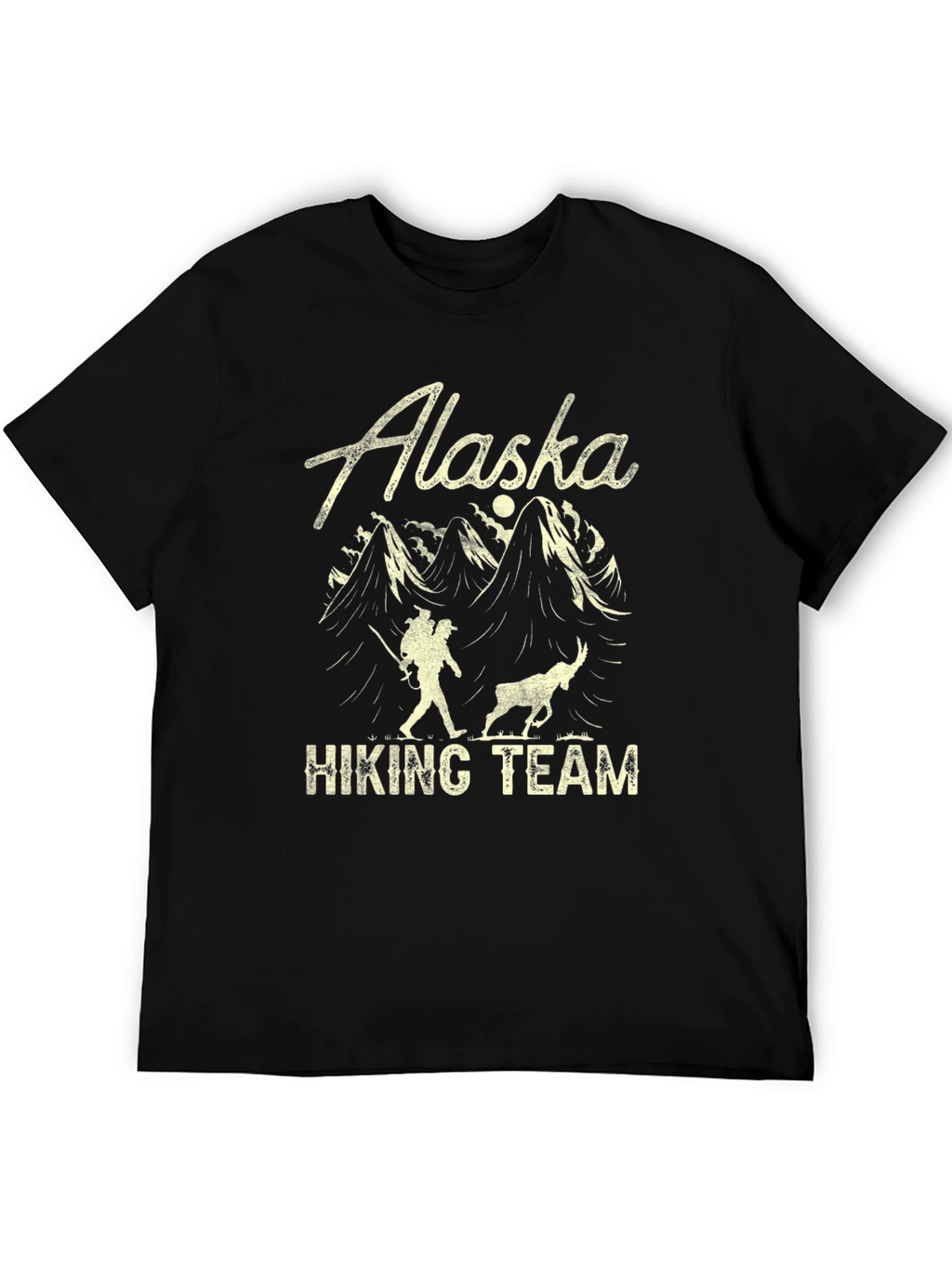 Alaska Hiking Team Black Graphic T-Shirt