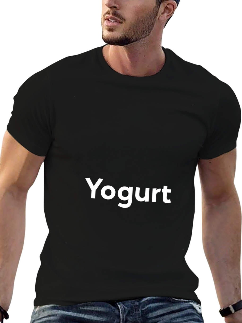Yogurt Graphic Tee - Soft Black Cotton T-Shirt