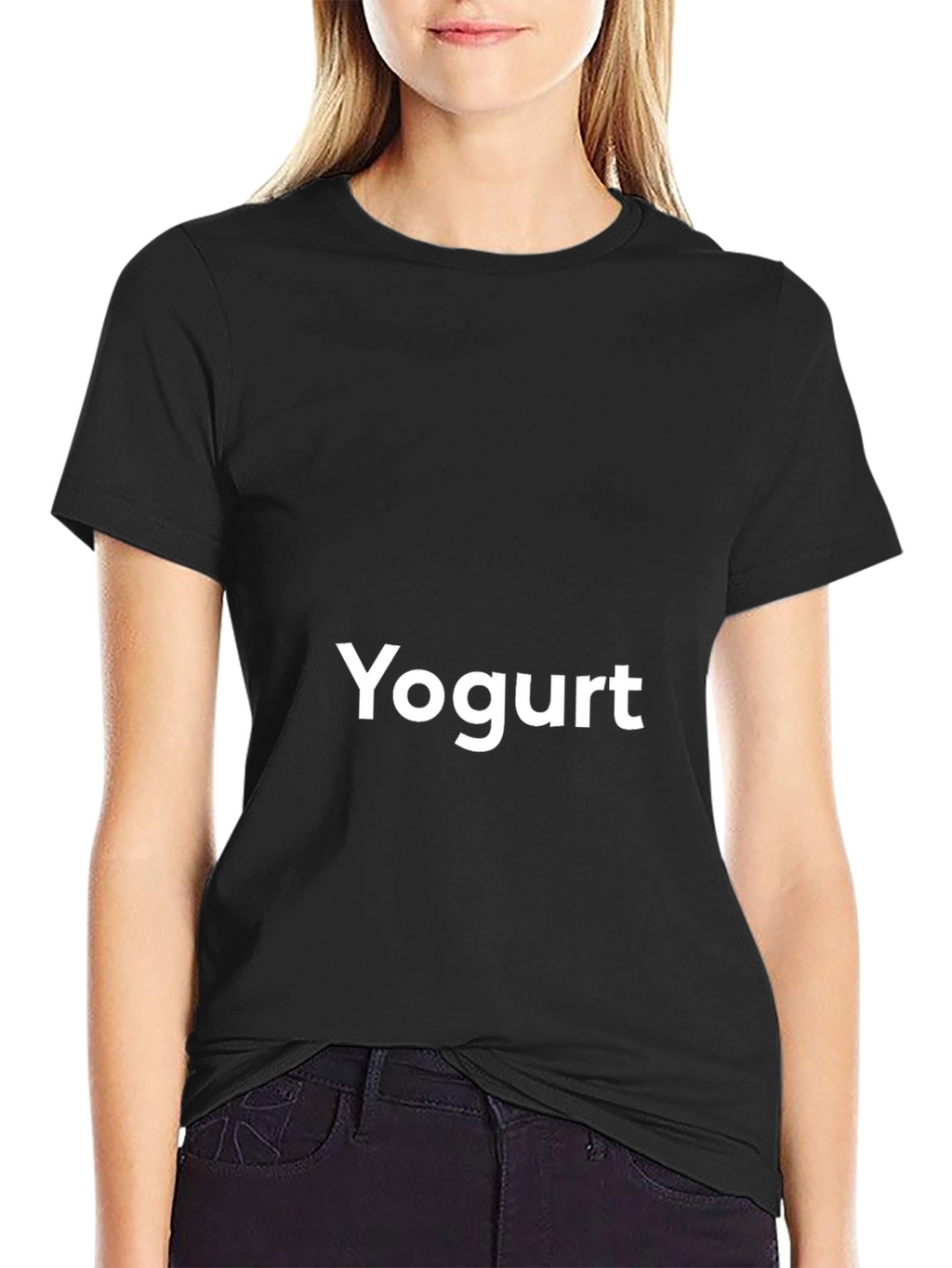 Yogurt Graphic Tee - Soft Black Cotton T-Shirt