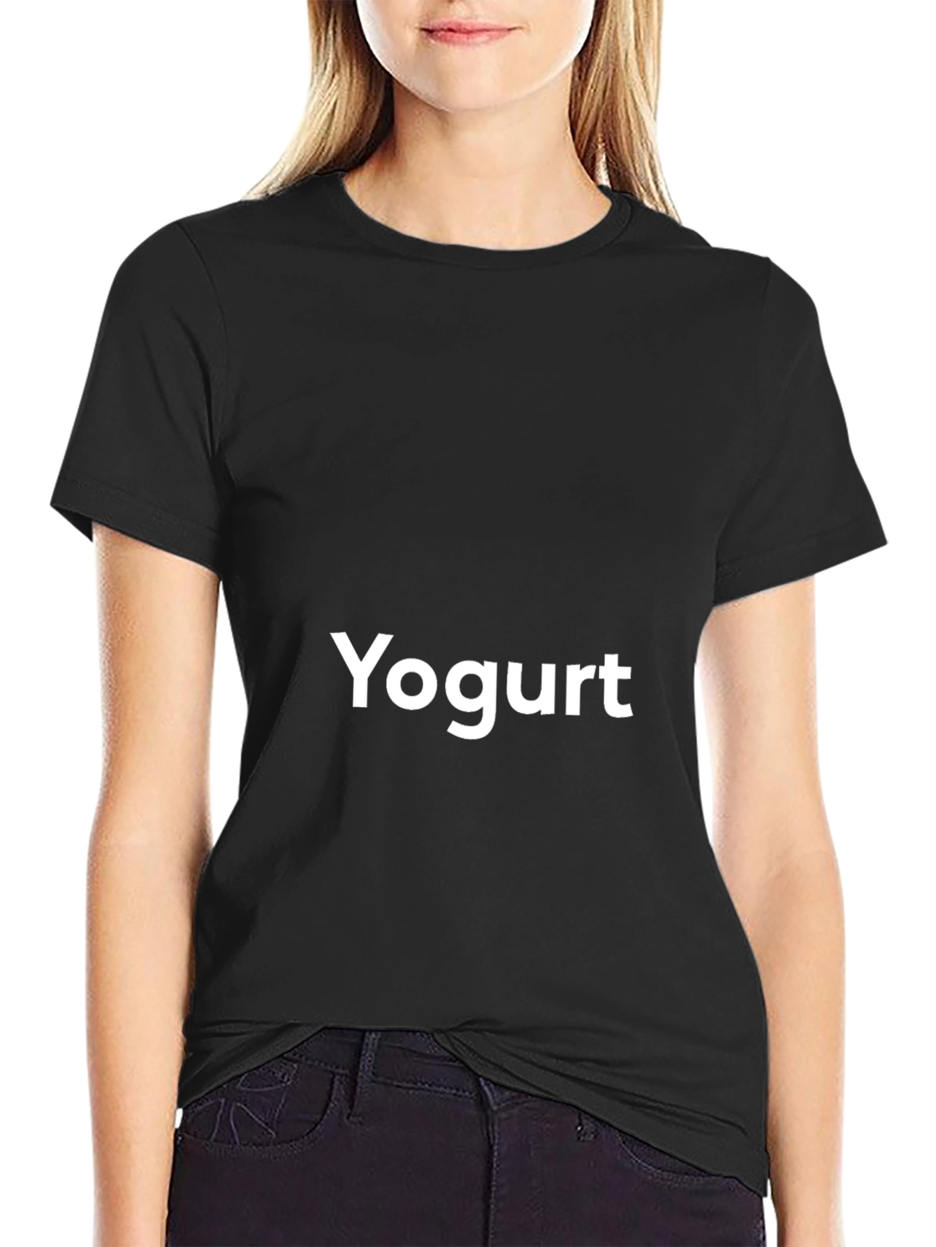 Yogurt Graphic Tee - Soft Black Cotton T-Shirt