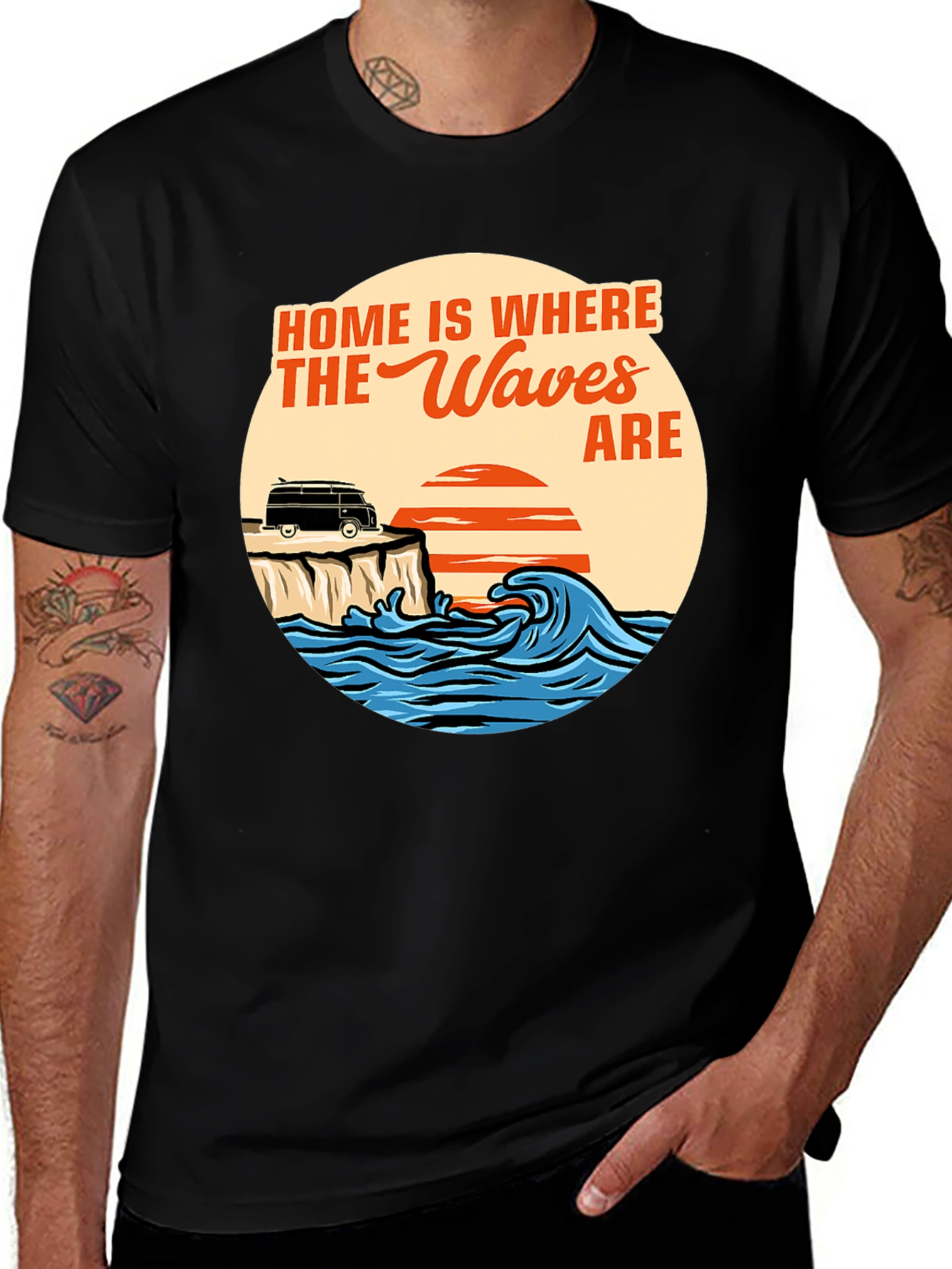Home Is Where The Waves Are Graphic T-Shirt