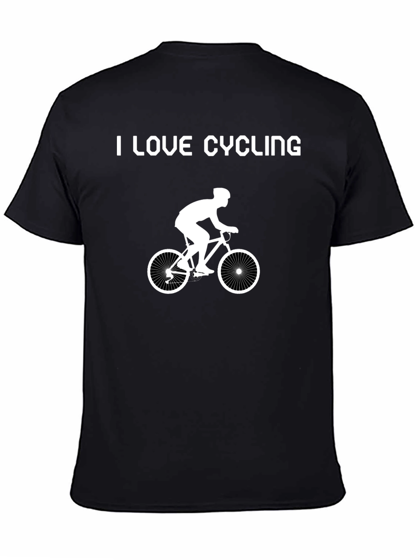 I Love Cycling T-Shirt - Black Graphic Tee for Cyclists