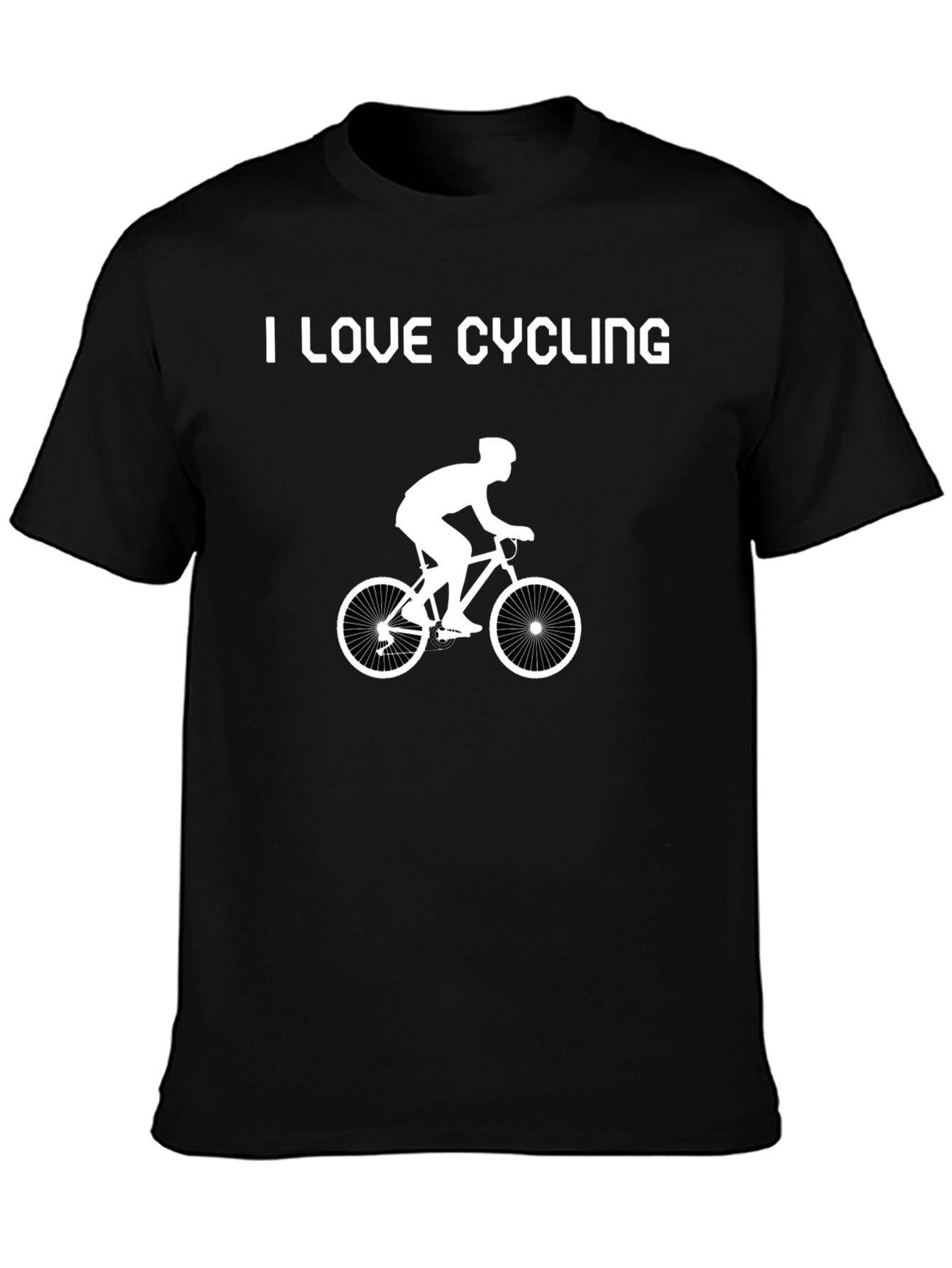 I Love Cycling T-Shirt - Black Graphic Tee for Cyclists