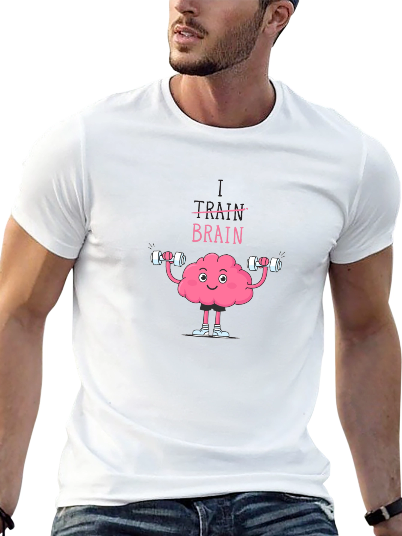 Train Your Brain T-Shirt - Fitness & Mental Health