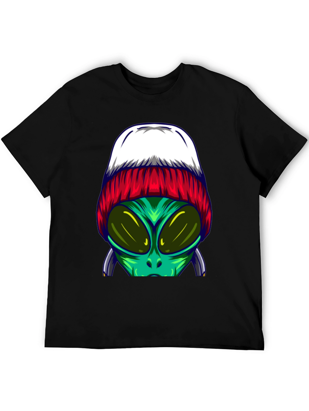 Alien Beanie T-Shirt - Cool Graphic Tee