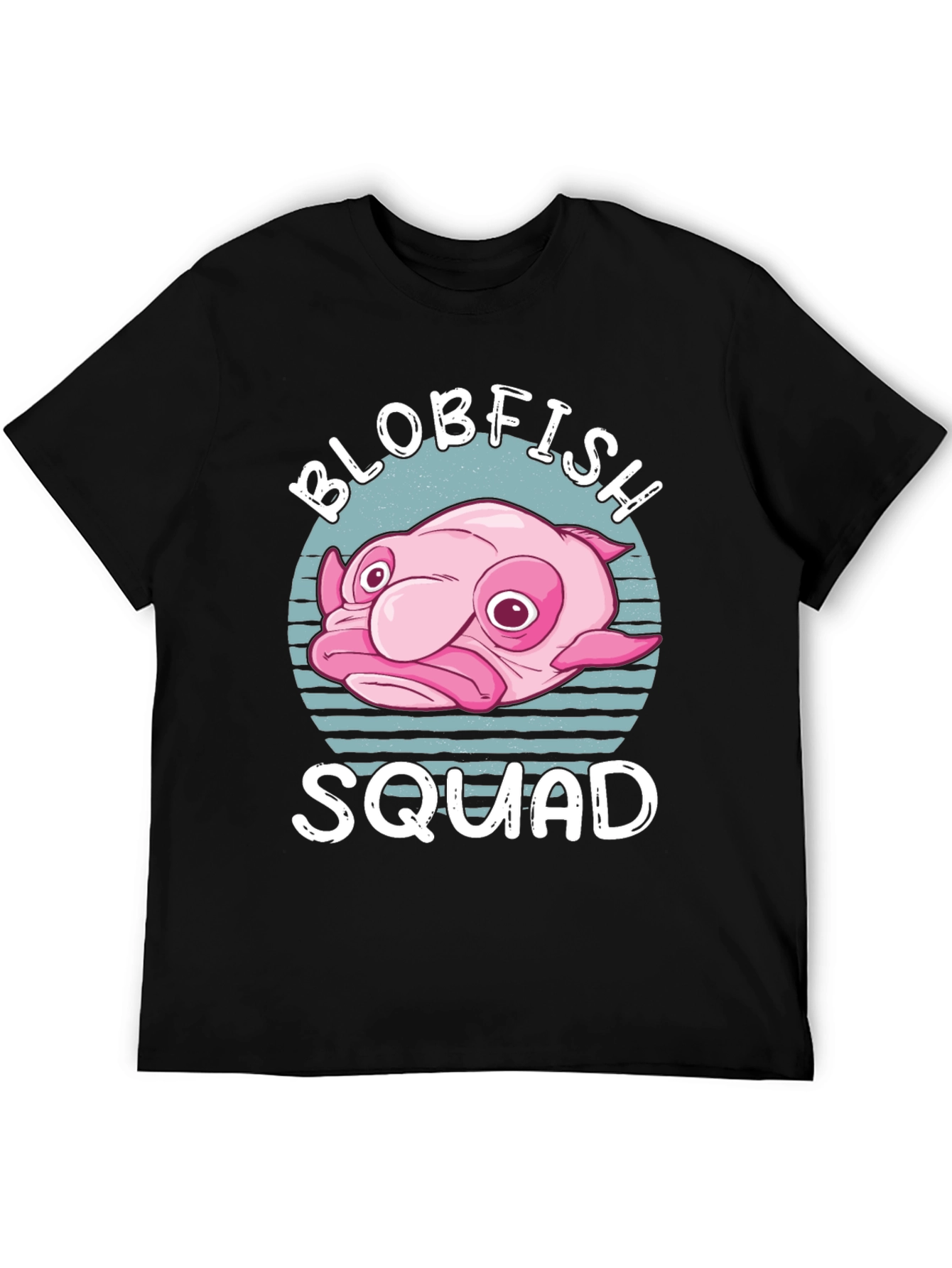 Blobfish Squad Graphic T-Shirt - Black Cotton Tee