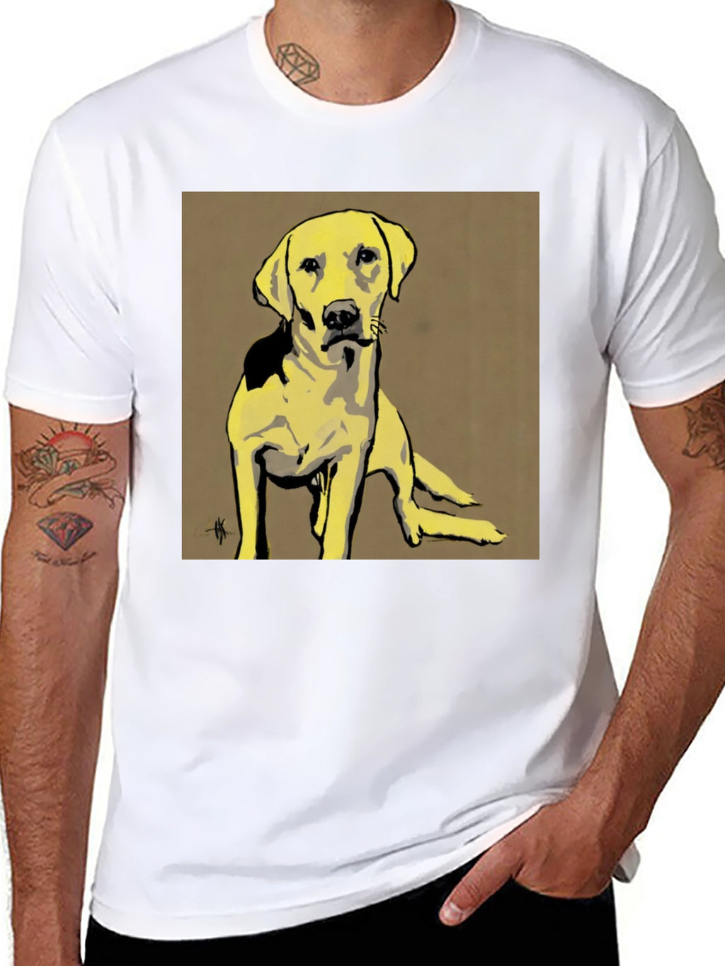 Dog Graphic Tee - Unisex Black T-Shirt