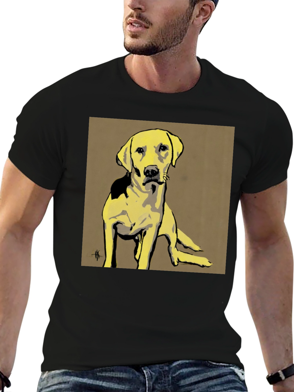 Dog Graphic Tee - Unisex Black T-Shirt