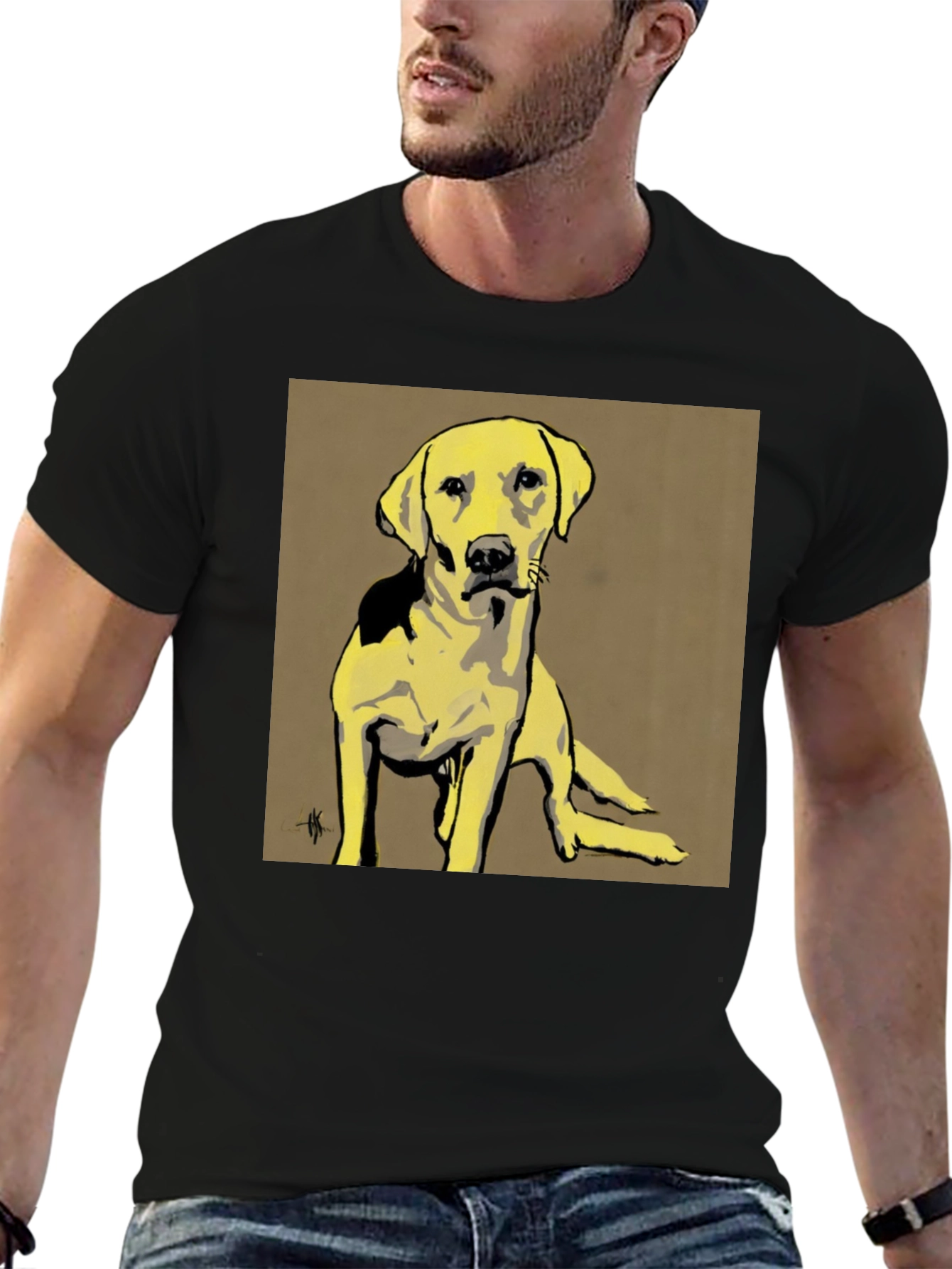 Dog Graphic Tee - Unisex Black T-Shirt