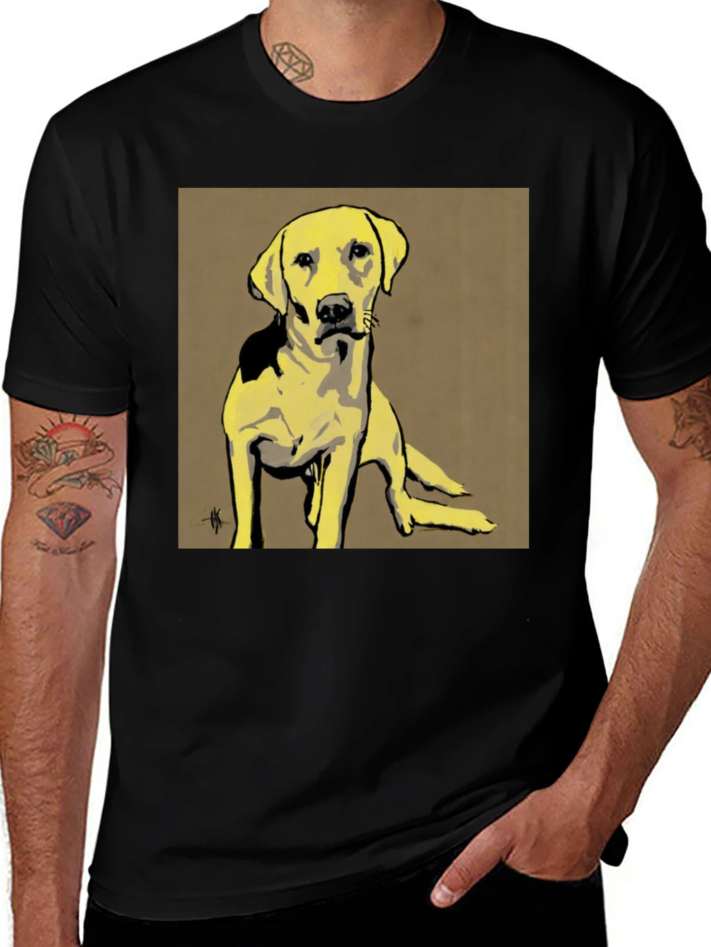 Dog Graphic Tee - Unisex Black T-Shirt