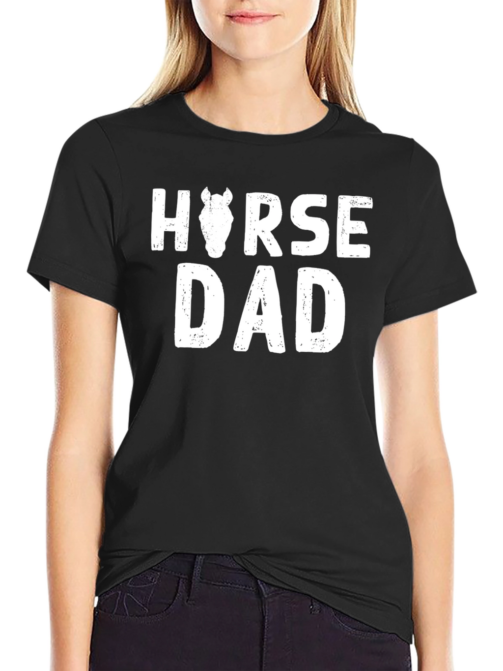 Horse Dad T-Shirt - Black Novelty Tee